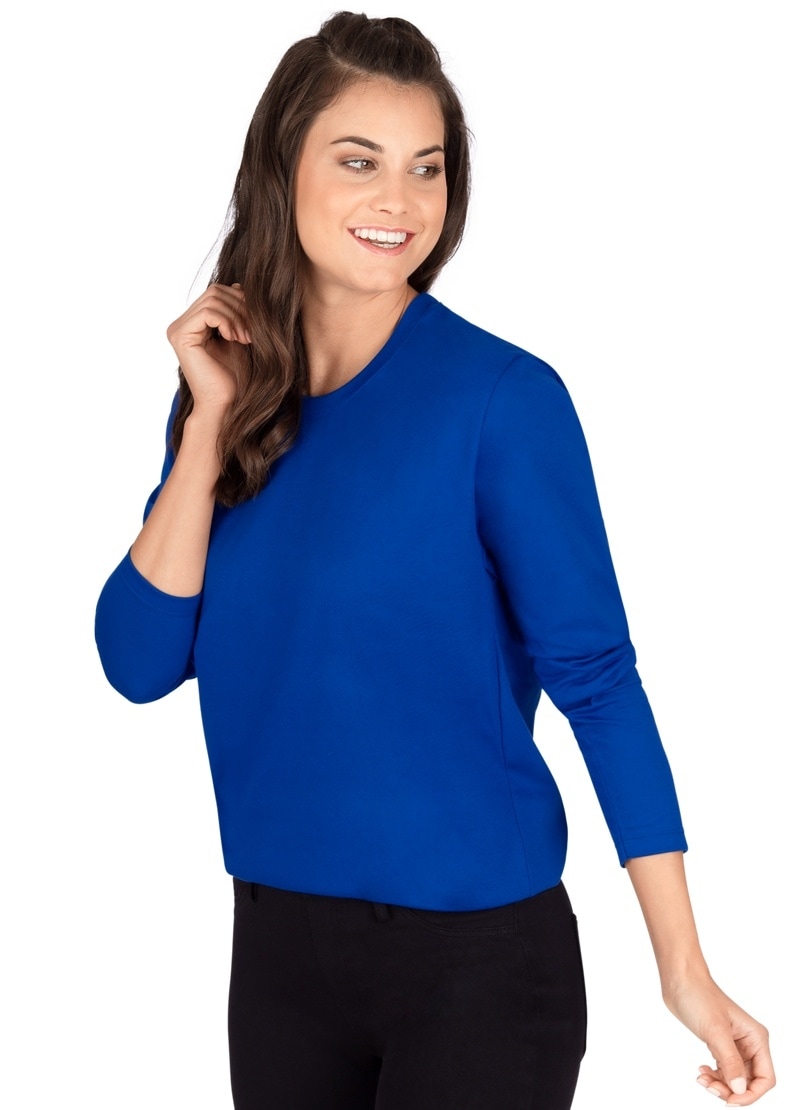 Trigema T-Shirt "TRIGEMA Langarmshirt aus 100% Baumwolle", 1 Stk. günstig online kaufen