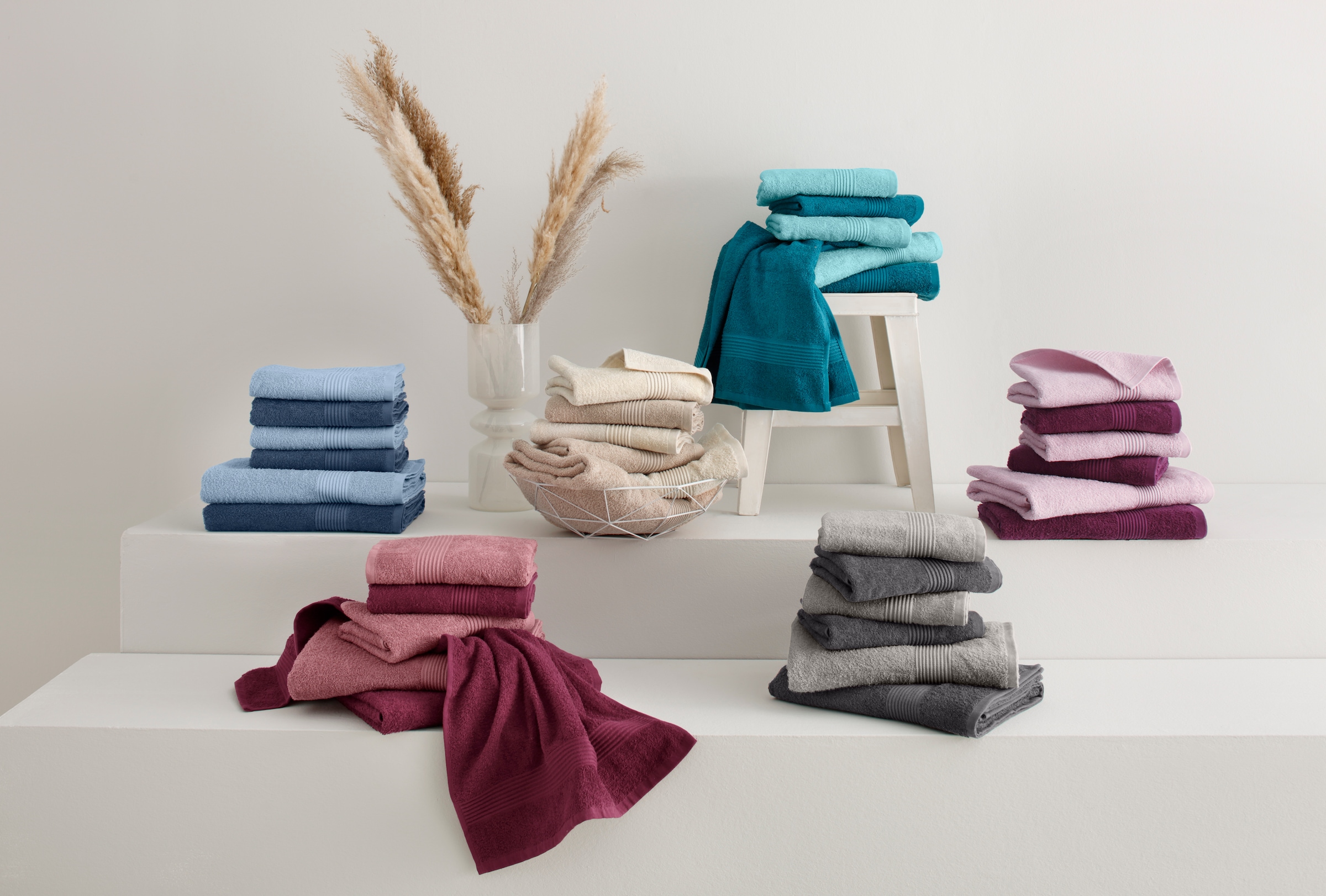 Handtücher home Baumwolle Handtuch-Set, my | »Anna«, BAUR kaufen Handtuch aus 100% Set gestreifte 6 Set, Walkfrottee, Bordüre, tlg.,