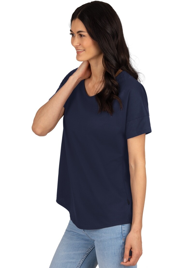 Trigema T-Shirt »TRIGEMA kaufen V-Ausschnitt« BAUR Oversize T-Shirt für | mit