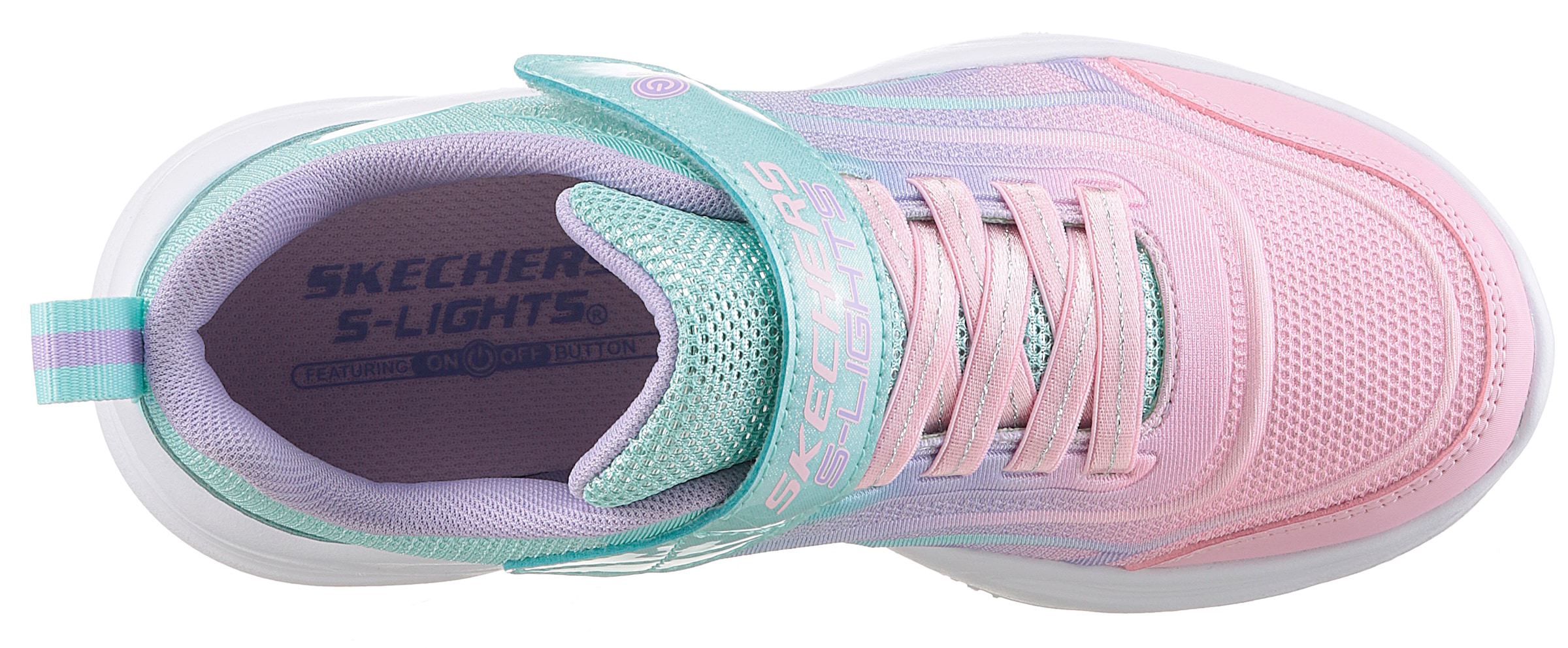 Skechers Sneaker »SKECHERS SOLA GLOW«, Freizeitschuh mit Klettverschluss, Größenschablone zum Download