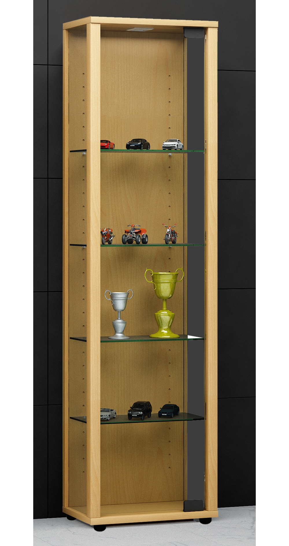 VCM Standvitrine »Holz Glas Stand Vitrine Sammelvitrine Edana Mini«