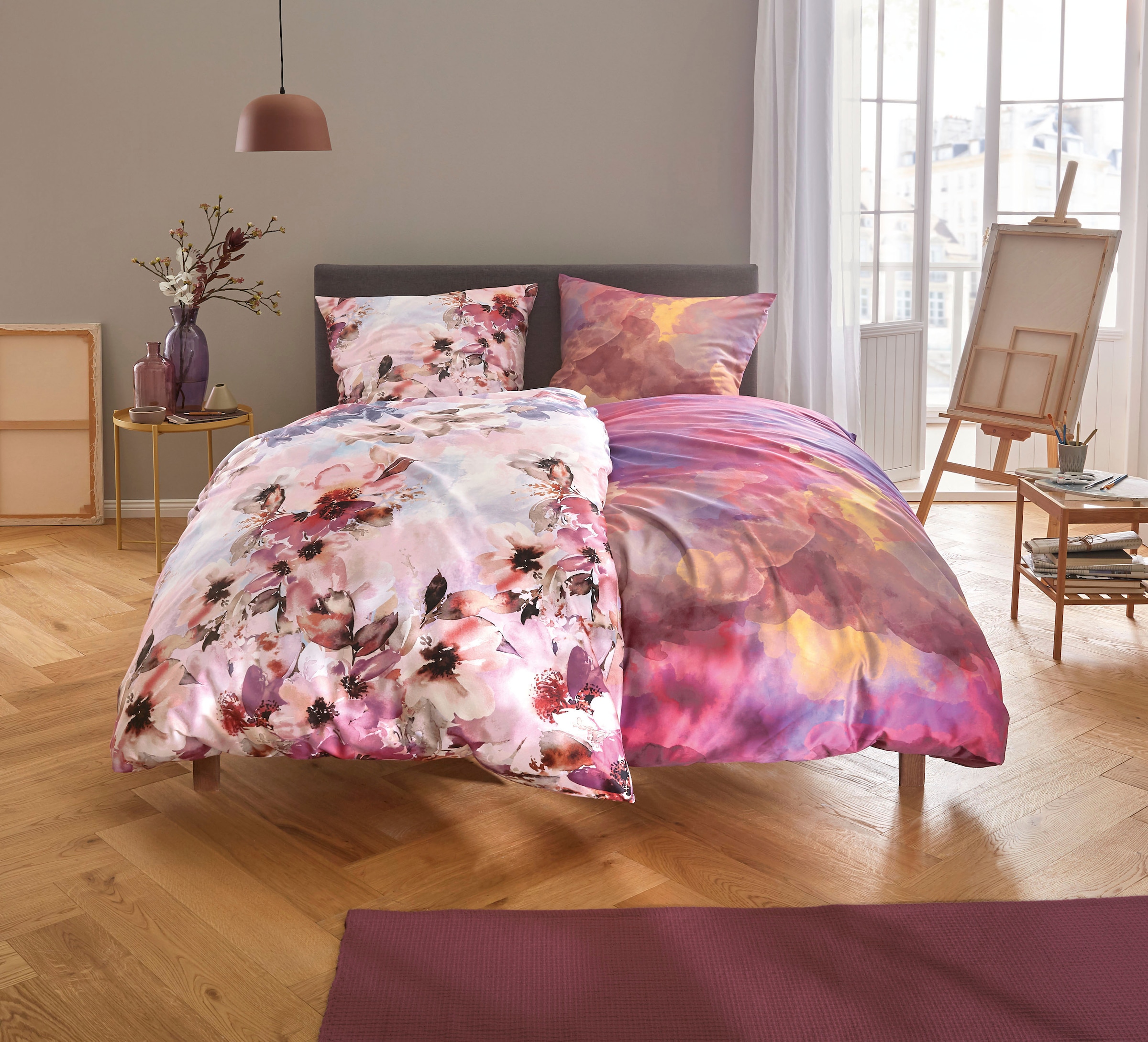Kleine Wolke Bettwäsche »Solero«, mit Aquarall-Print
