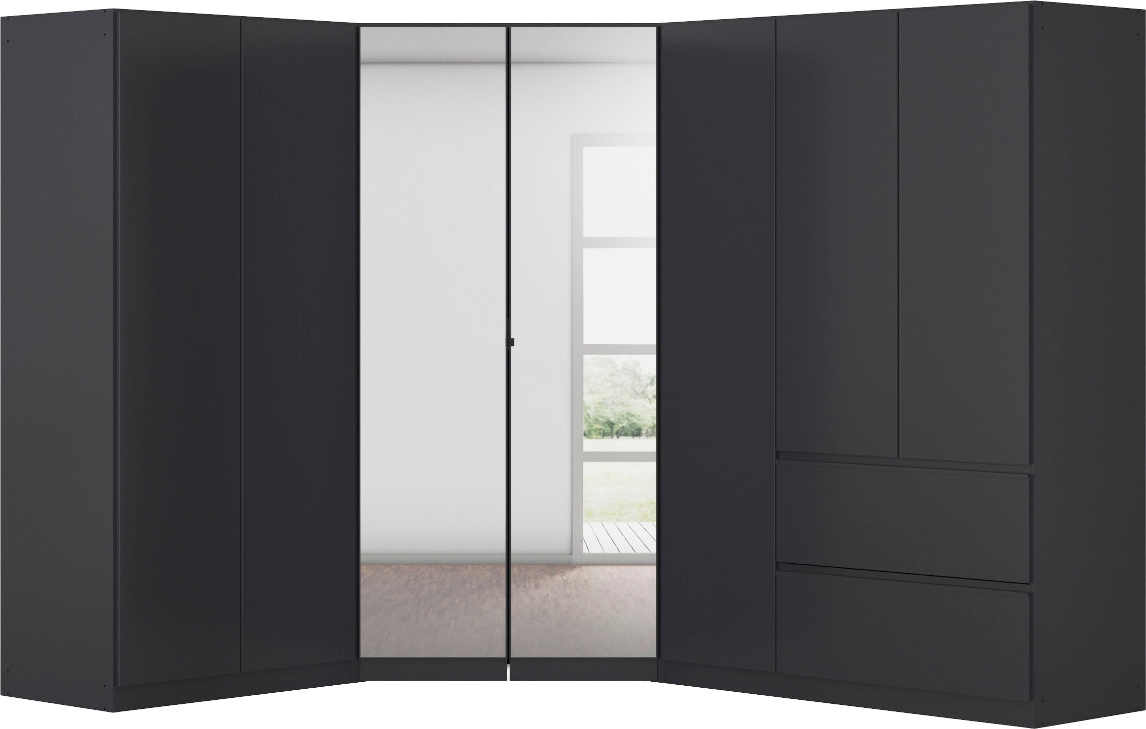 rauch Schrank-Set "Kleiderschrank Schrank Garderobe Wäscheschrank COSTA Größe 208x253 cm" Set, in 3 Ausstattungen BASIC/CLASSIC/PREMIUM, 3 Stk. tlg.