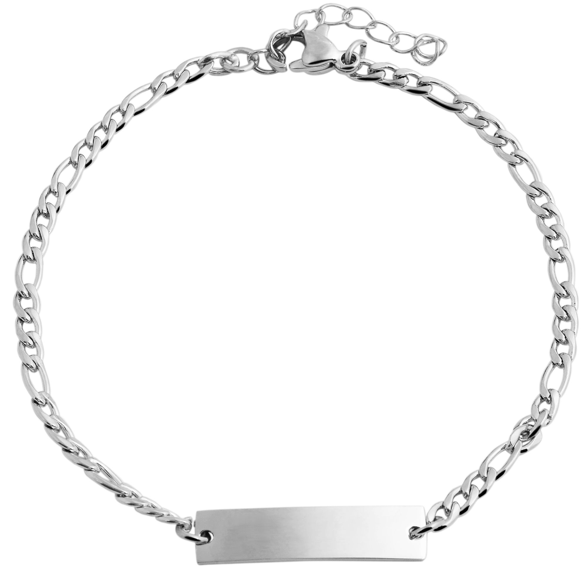 Adelia´s Armband »Unisex Armband – Panzerarmband aus Edelstahl 18 cm« Zum Verschenken – passend für viele Anlässe