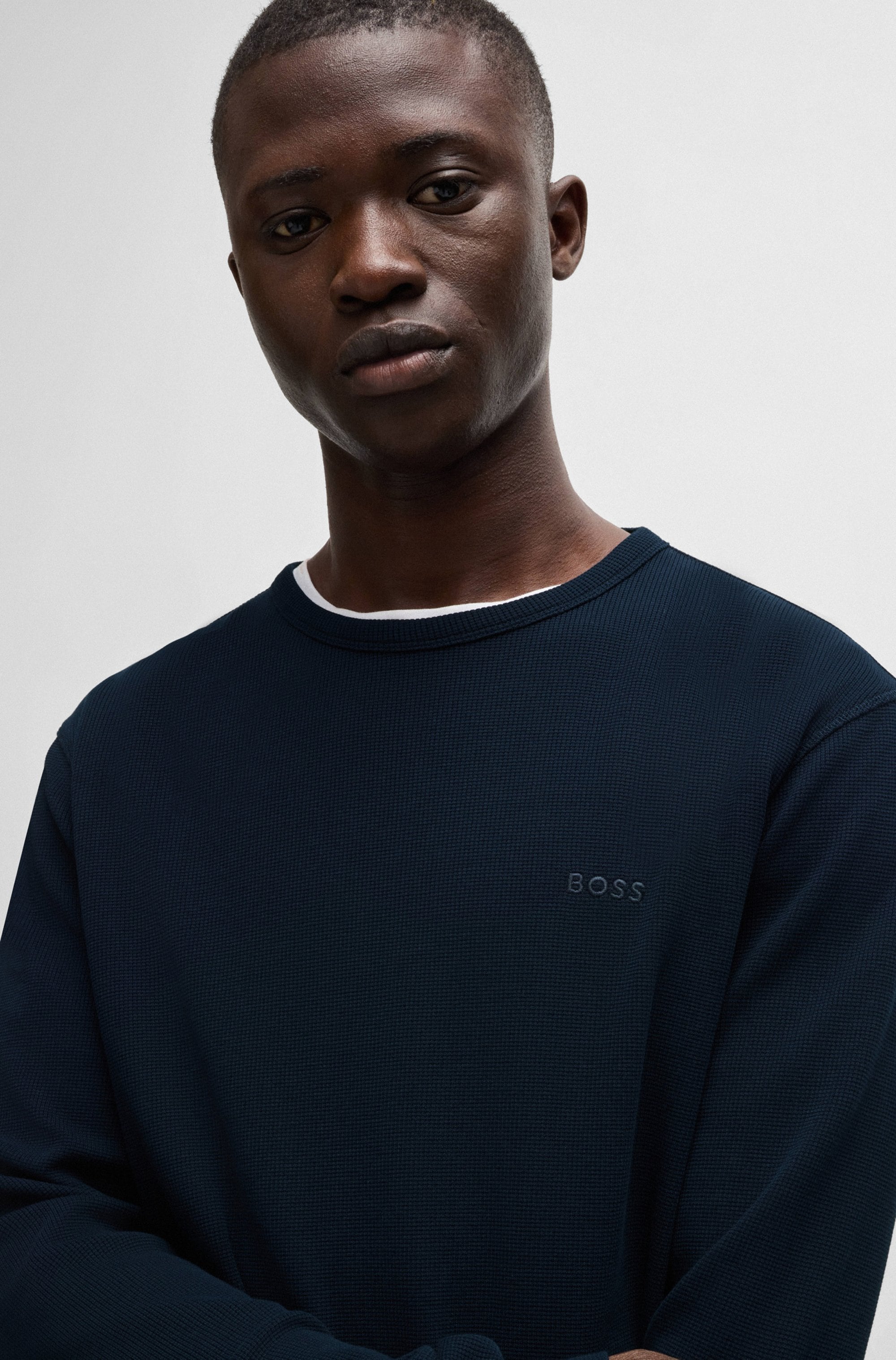 BOSS ORANGE Langarmshirt »Tempesto«, mit BOSS-Stickerei