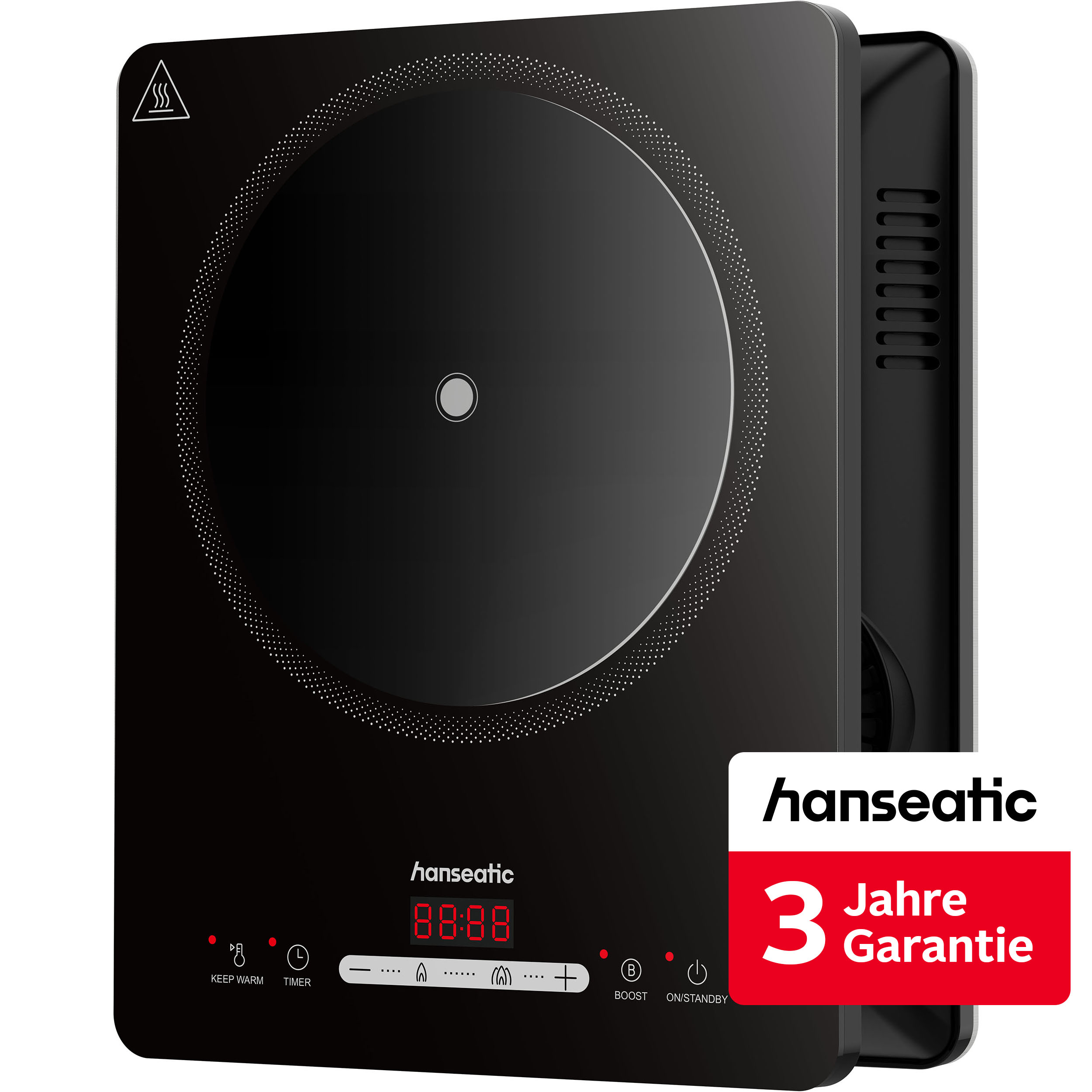 Hanseatic Einzel-Induktionskochplatte "HIC12200SME" inkl. 3 Jahre Herstellergarantie