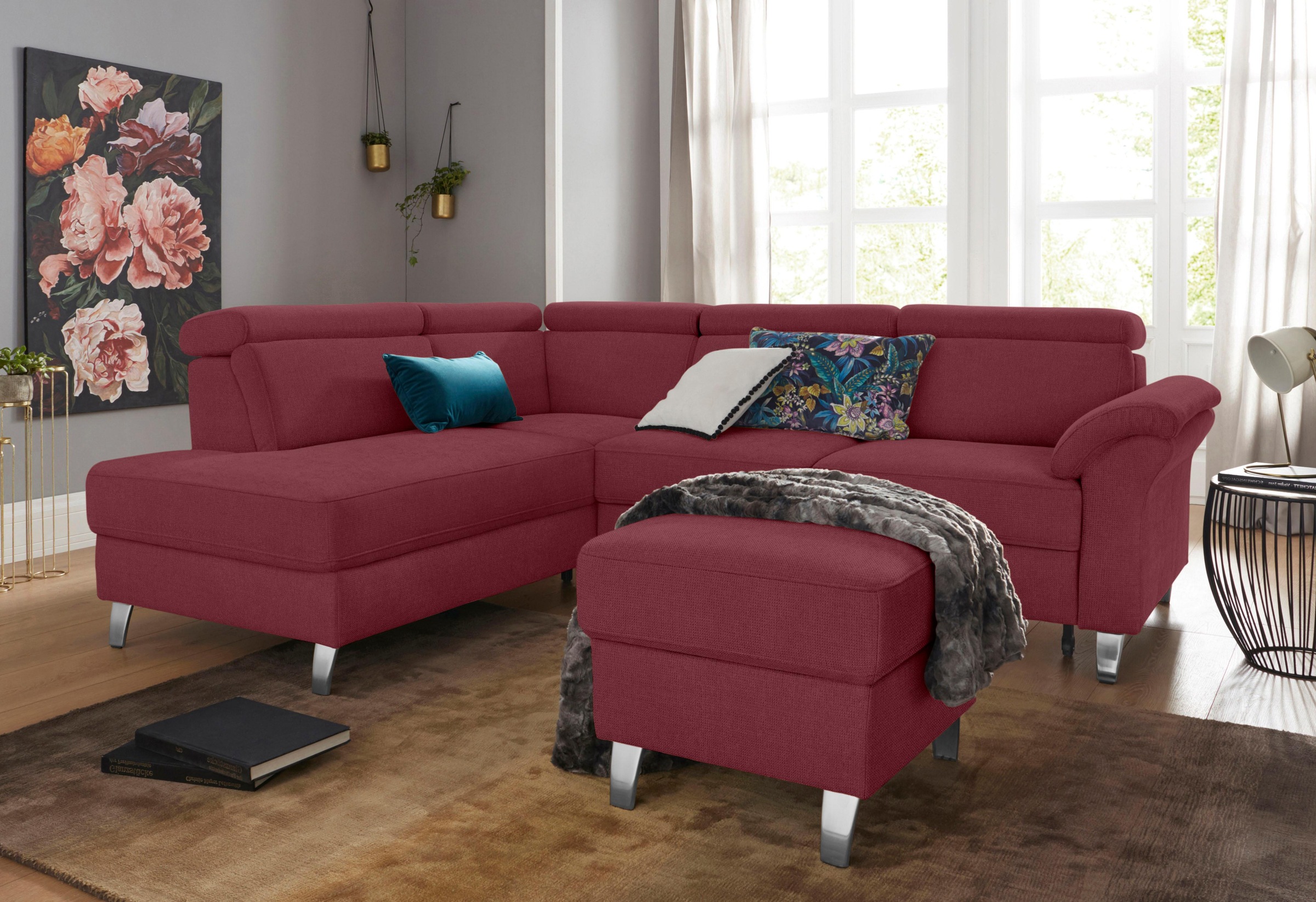 sit&more Ecksofa, inklusive Kopfteilverstellung, wahlweise mit Bettfunktion und Bettkasten