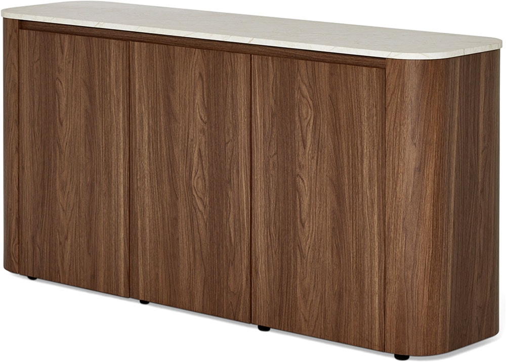 Jahnke Sideboard "TRESOR SB 150" Sideboard, Marmor Look, grifflose Optik, 3 Türen, Breite:150 cm