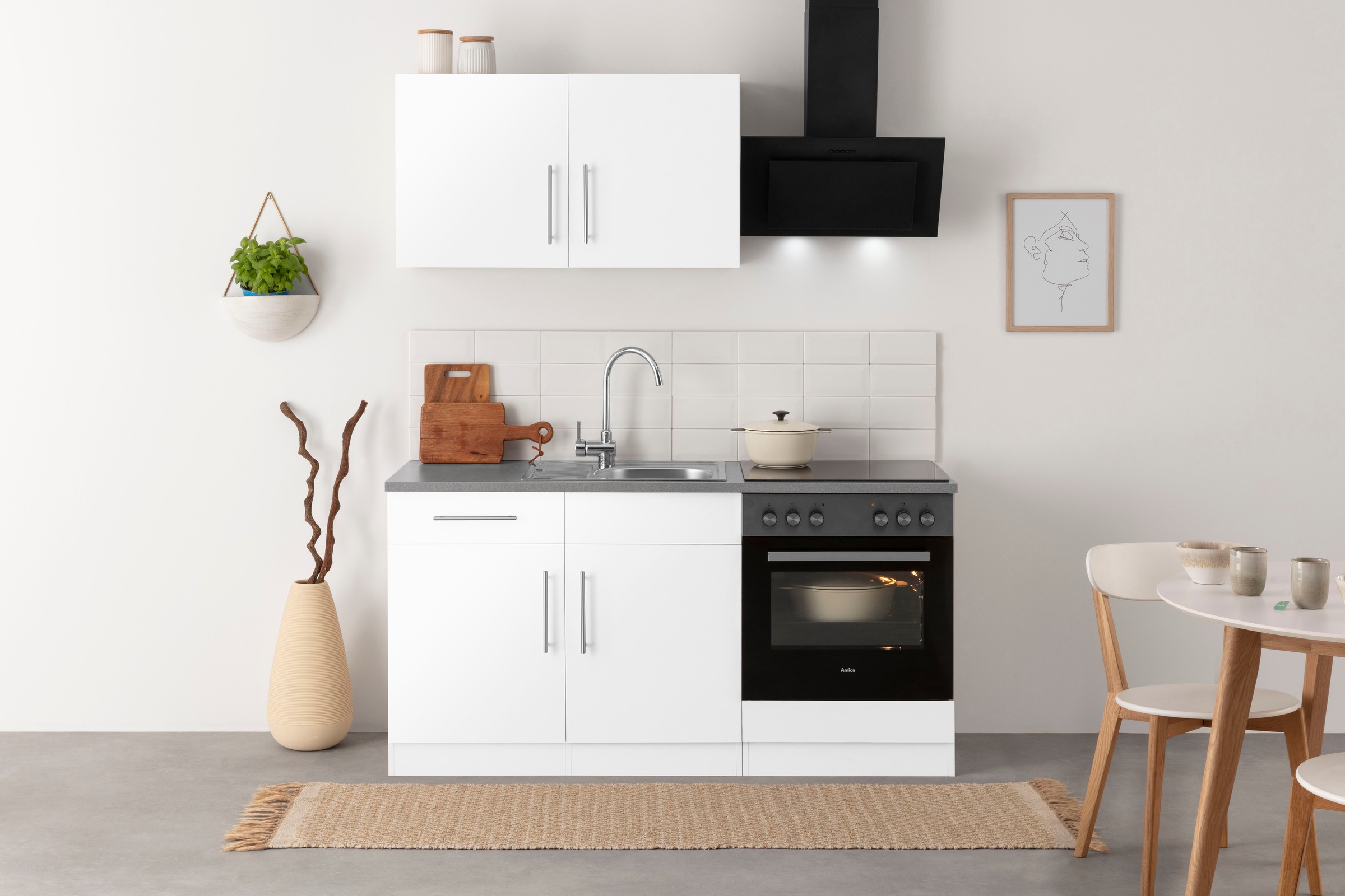 wiho Küchen Küche "Cali, TOPSELLER" wahlweise mit E-Geräten, Breite 160 cm günstig online kaufen