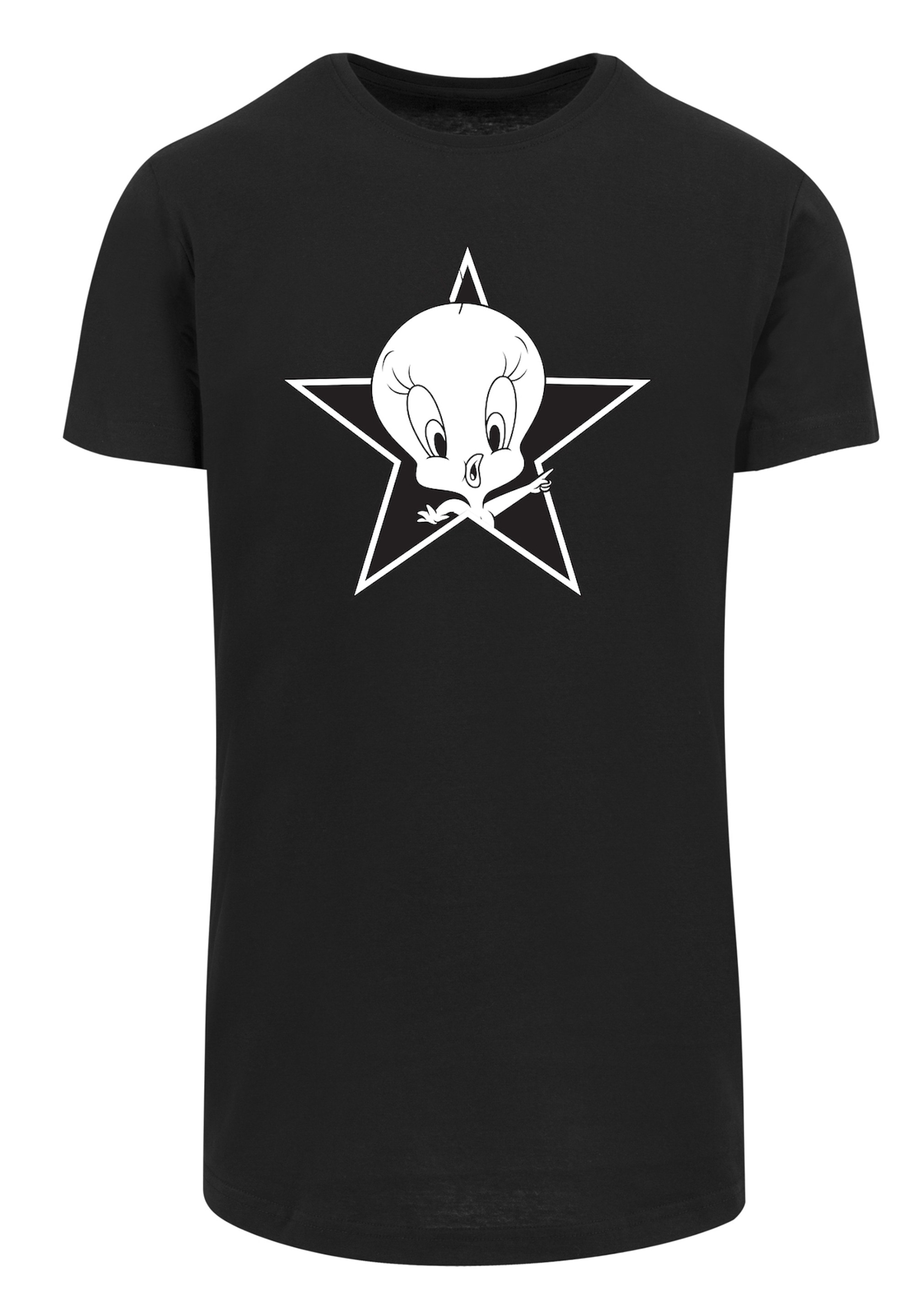 F4NT4STIC T-Shirt »Long Cut T-Shirt 'Looney Tunes Tweetie'«, Herren,Premium Merch,Lang,Longshirt,Bedruckt