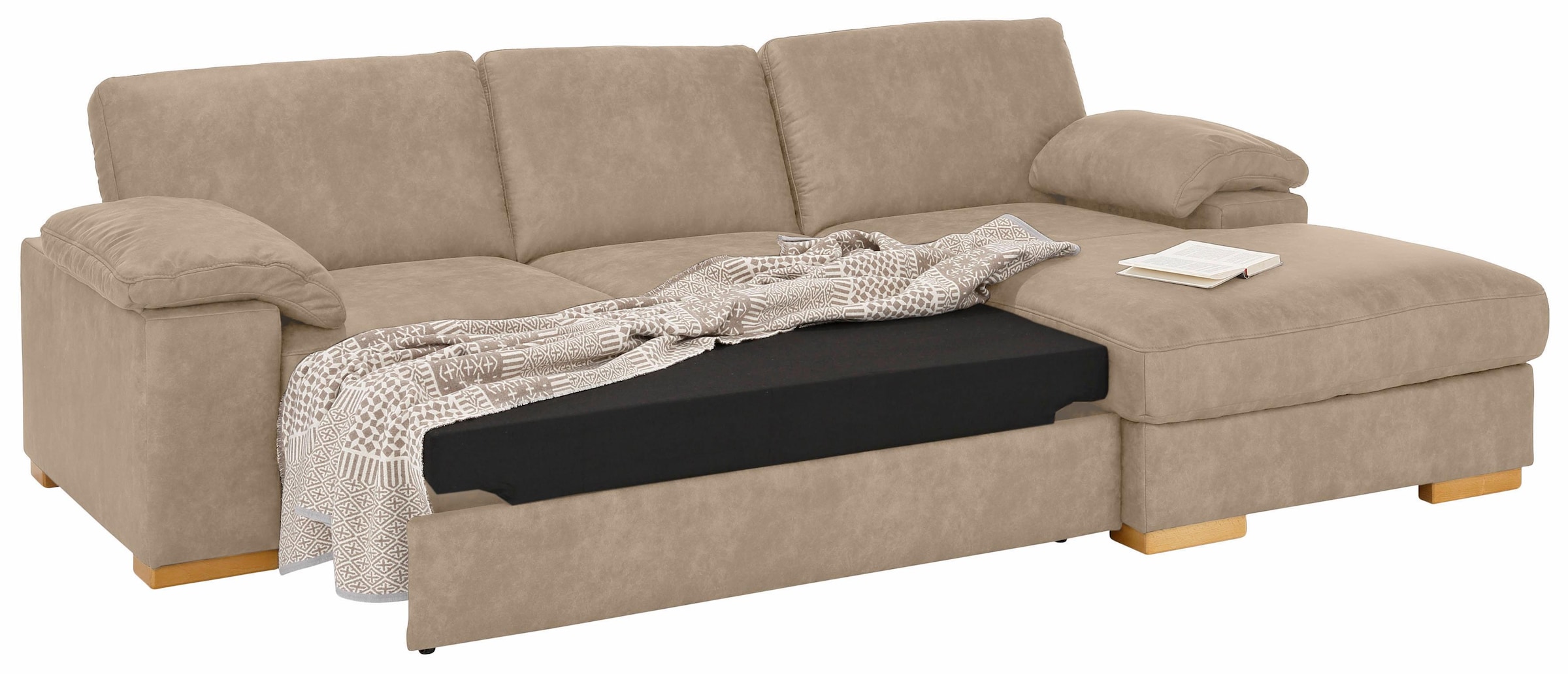 Home affaire Ecksofa »Ventura L-Form«, wahlweise mit Bettfunktion und Bettfunktion/Bettkasten