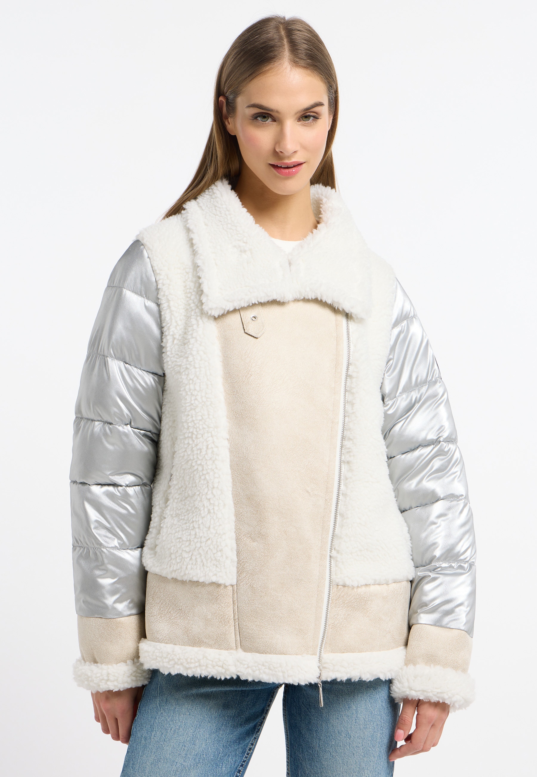 Frieda & Freddies Winterjacke "Fake Fur Jacket / Fiona", mit dezenten Farbdetails