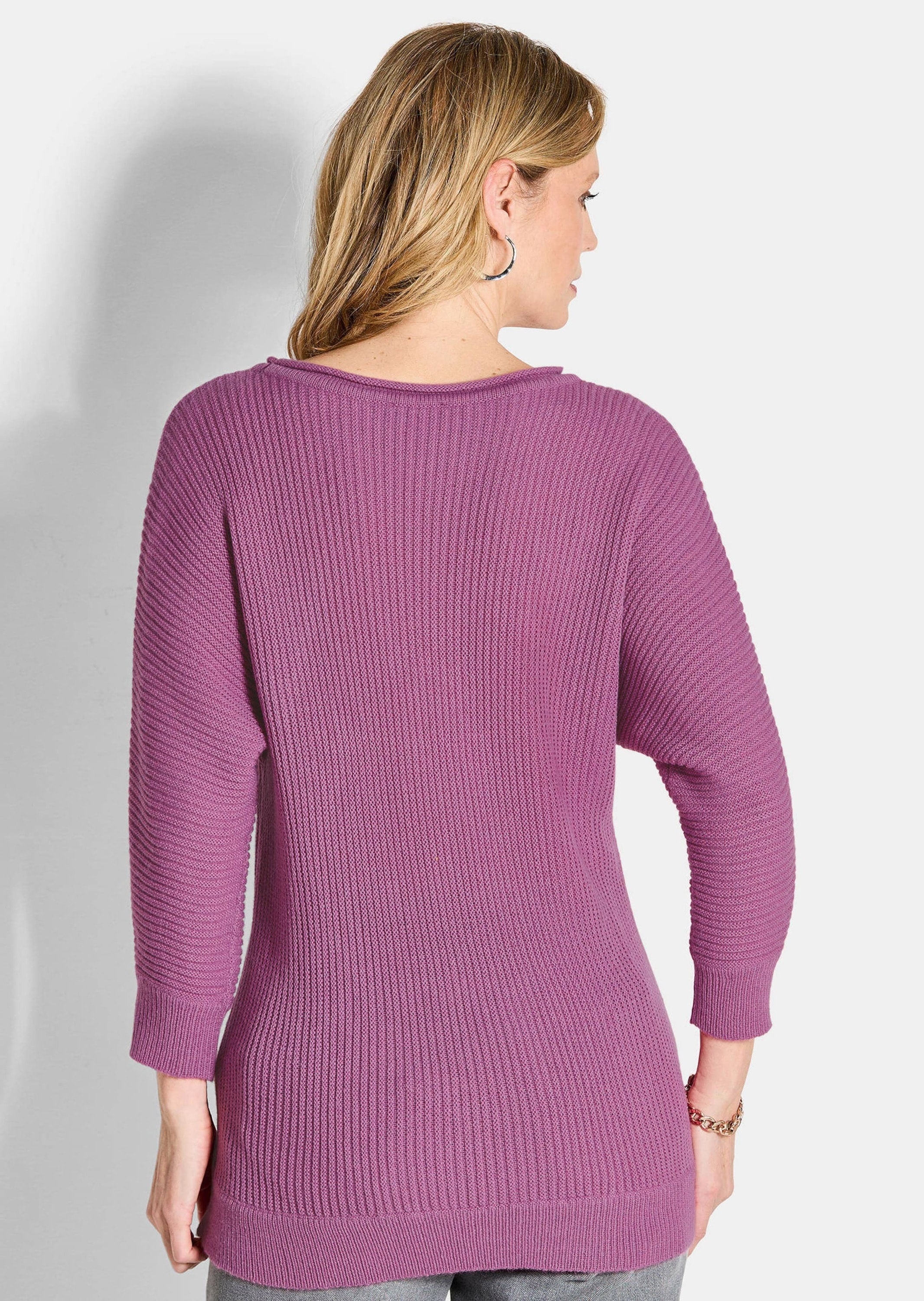 GOLDNER Rundhalspullover »Fledermausärmel-Pullover, Schurwolle«