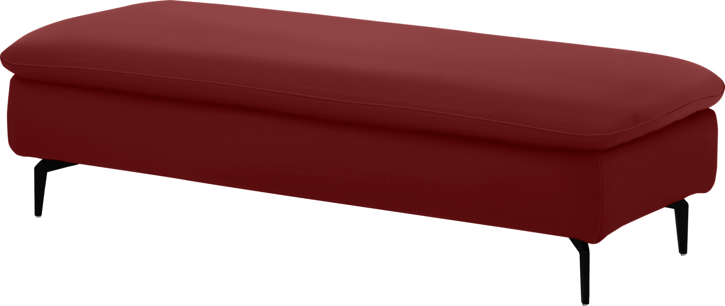 W.SCHILLIG Ecksofa »valentinoo, Designsofa, bequem, elegant und zeitlos, L-Form«, (Set), inklusive Hocker, mit Sitztiefenverstellung, Breite 299 cm
