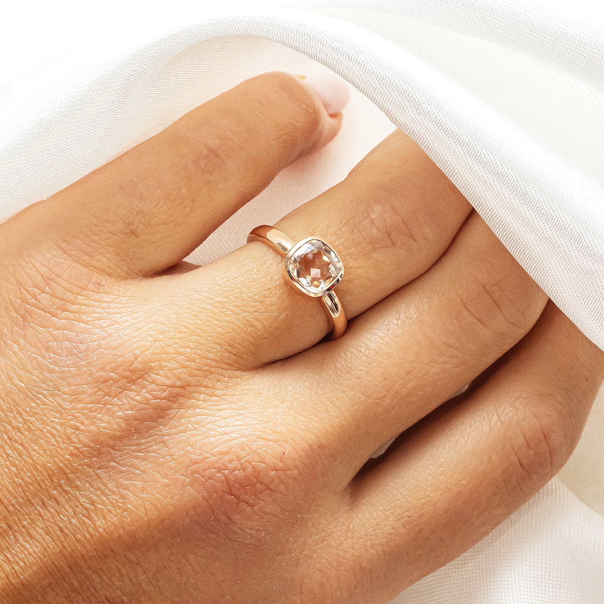 Vivance Fingerring »585/- Rotgold glanz Morganit«