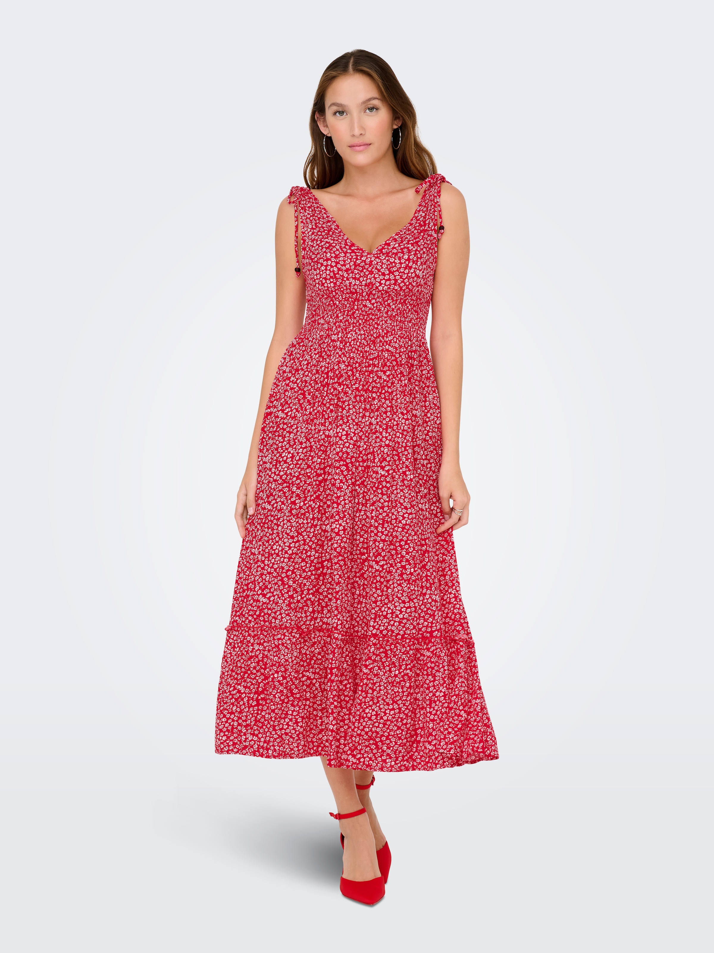 ONLY Maxikleid »ONLFERNANDA LIFE S/L LONG DRESS WVN«, Sommerkleid