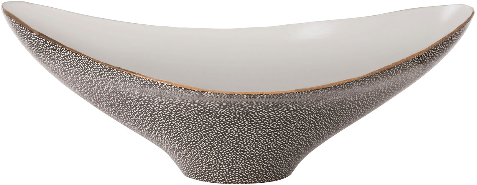 FINK Schale "GARDIA", B/H/L: 44cm x 17cm, grau, Schüsseln, Dekoschale, Schüssel aus Porzellan, Höhe ca. 17 cm