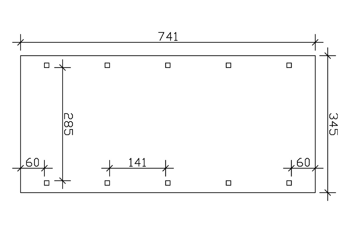 Skanholz Einzelcarport »Spreewald«, 285 cm, grün