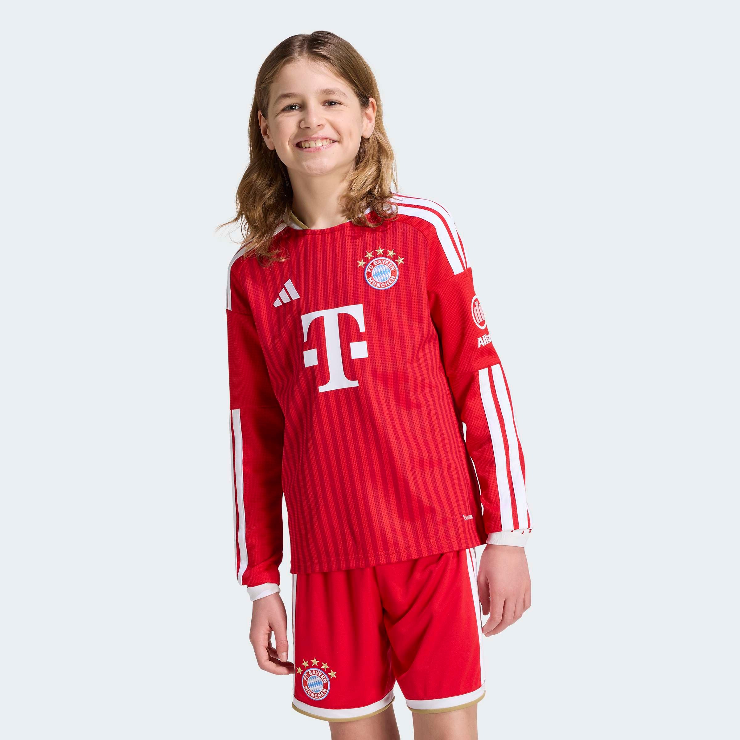 adidas Performance Fußballtrikot "FCB H JSY YL" für Kinder, mit Climacool Technologie, mit Rundhalsausschnitt