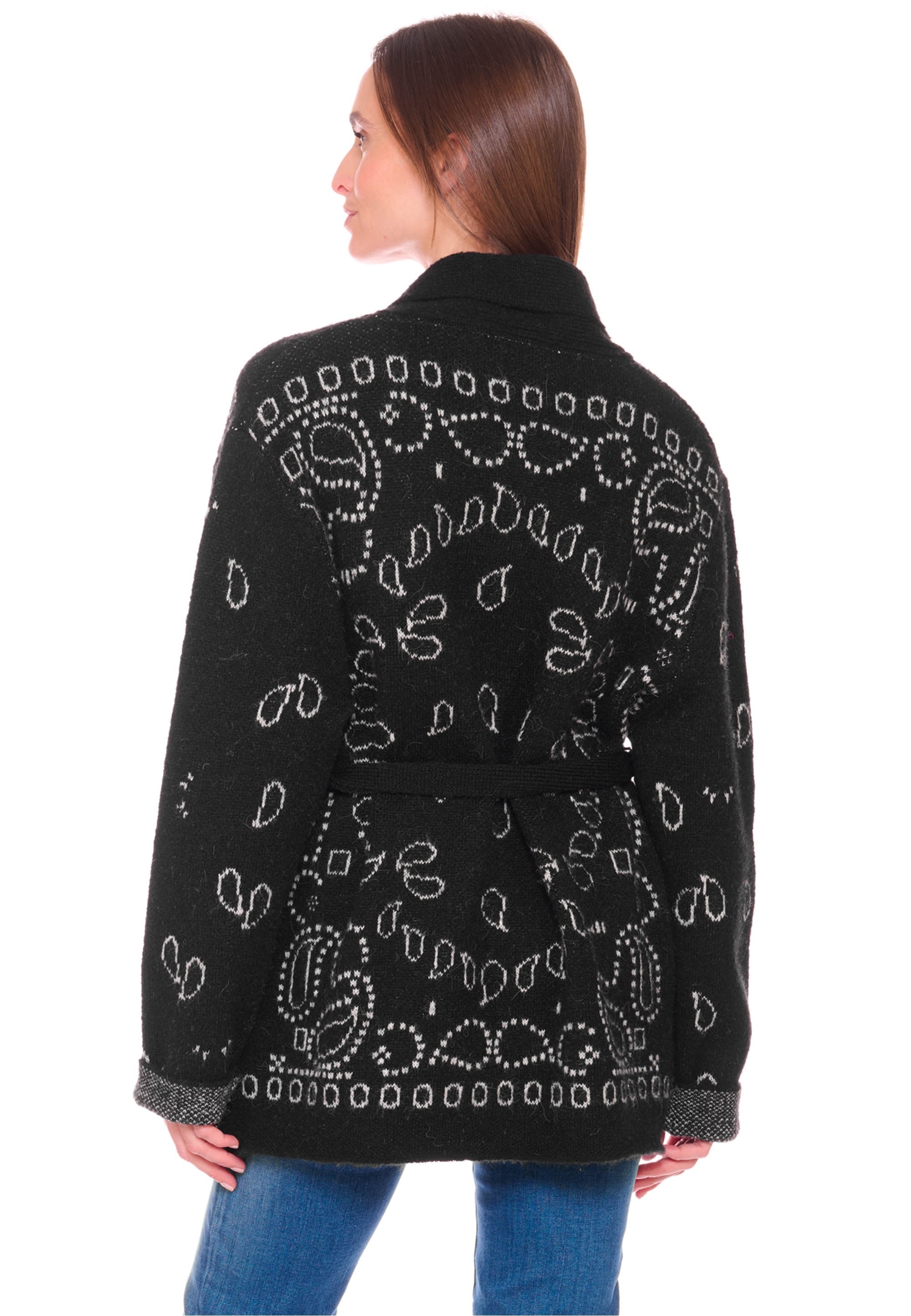 Le Temps Des Cerises Strickjacke »BAO«, mit schönem Allover-Muster