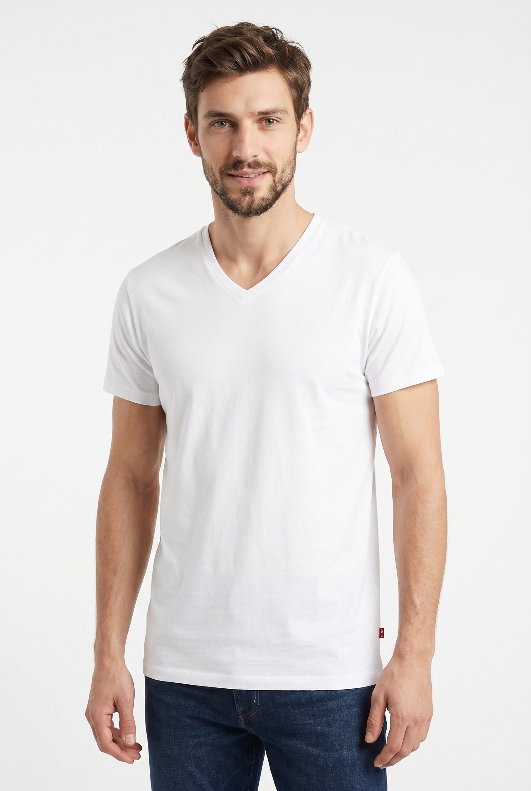 Levi's® T-Shirt 3er-Pack,  V-Ausschnitt, Kurzarm, Cotton-Mix, elastisch