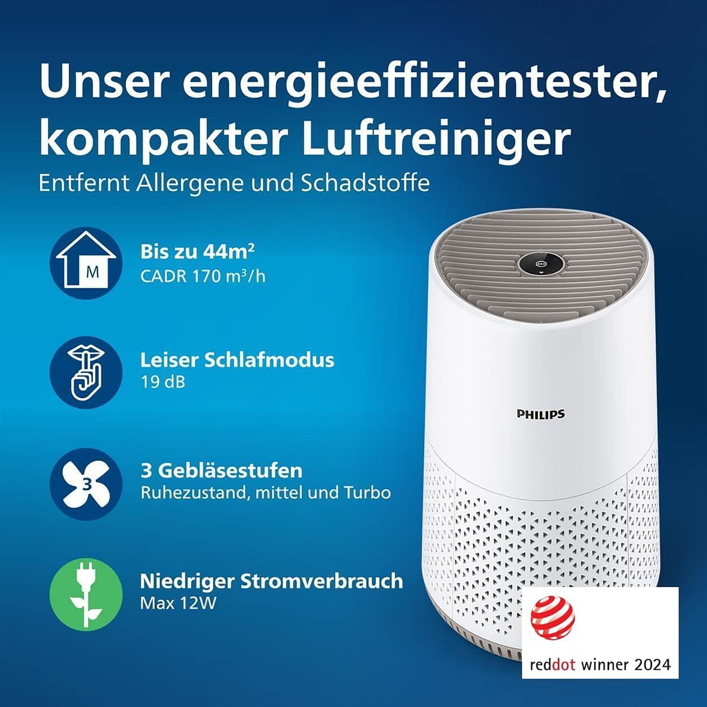 Philips Luftreiniger »AC0650/10 600i Series, Luftreinigungsrate 170 m³/h« für 44 qm Räume