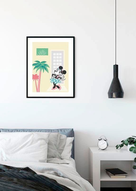 Komar Bild »Minnie Mouse Palms«, Disney, (1 St.), Wandbild zur Dekoration im Kinderzimmer - ohne Rahmen