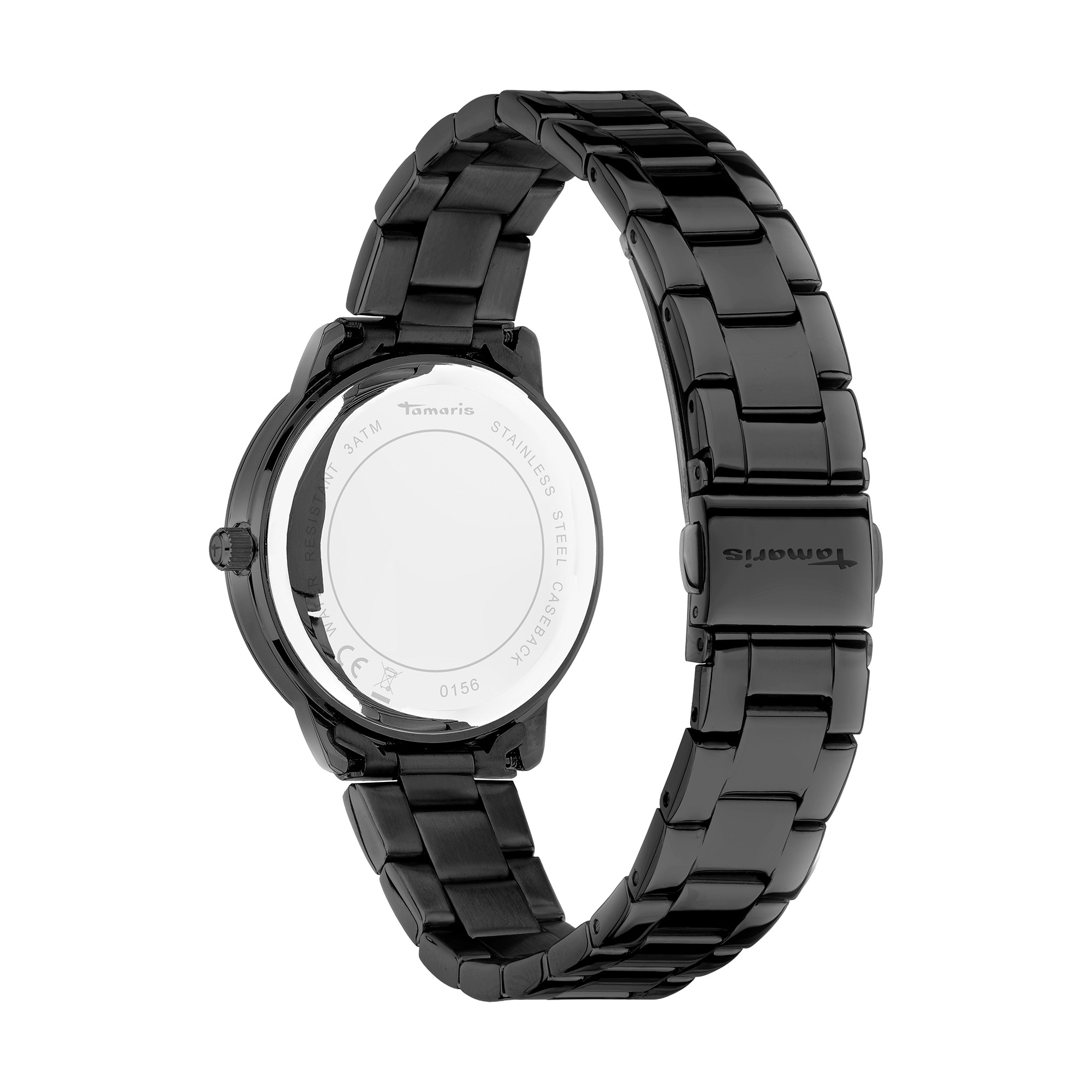 Tamaris Quarzuhr »The Elegance« Armbanduhr, Damenuhr, Edelstahlarmband, analog, Glassteine