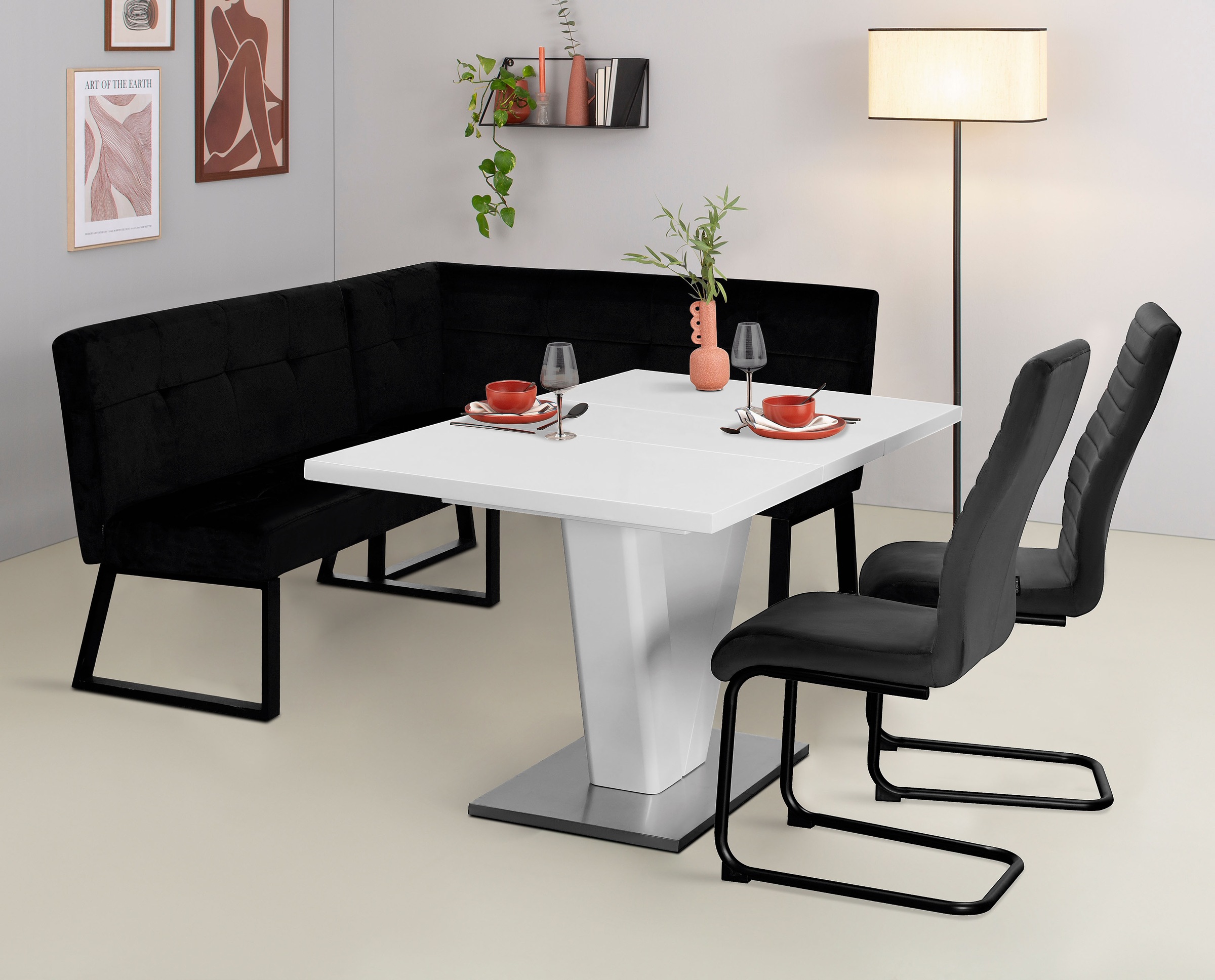 OTTO home Eckbank "Geranie, Sitz -und Rücken gepolstert, Knopfheftung" zwei günstig online kaufen