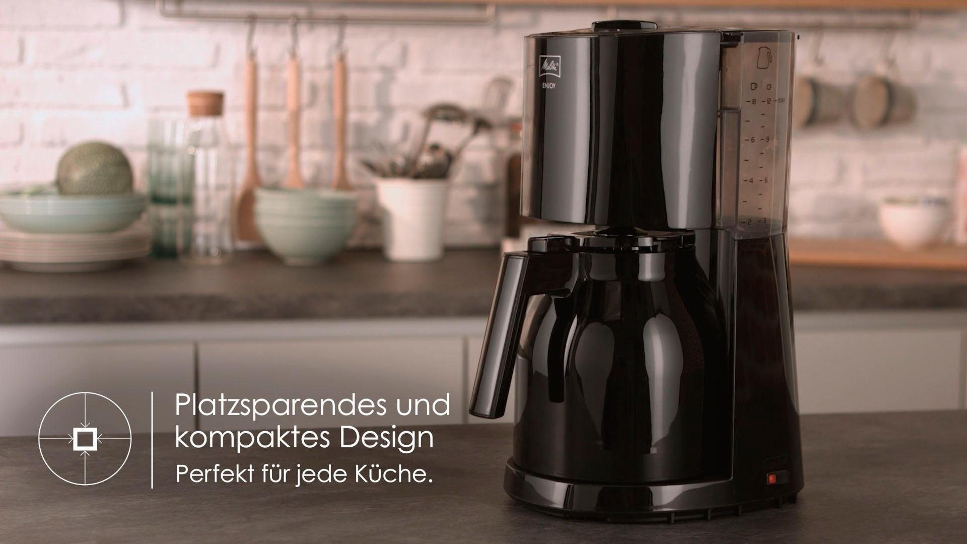 Melitta Filterkaffeemaschine »Enjoy Therm 1017-06 schwarz«, 1,1 l Kaffeekanne, Papierfilter, 1x4