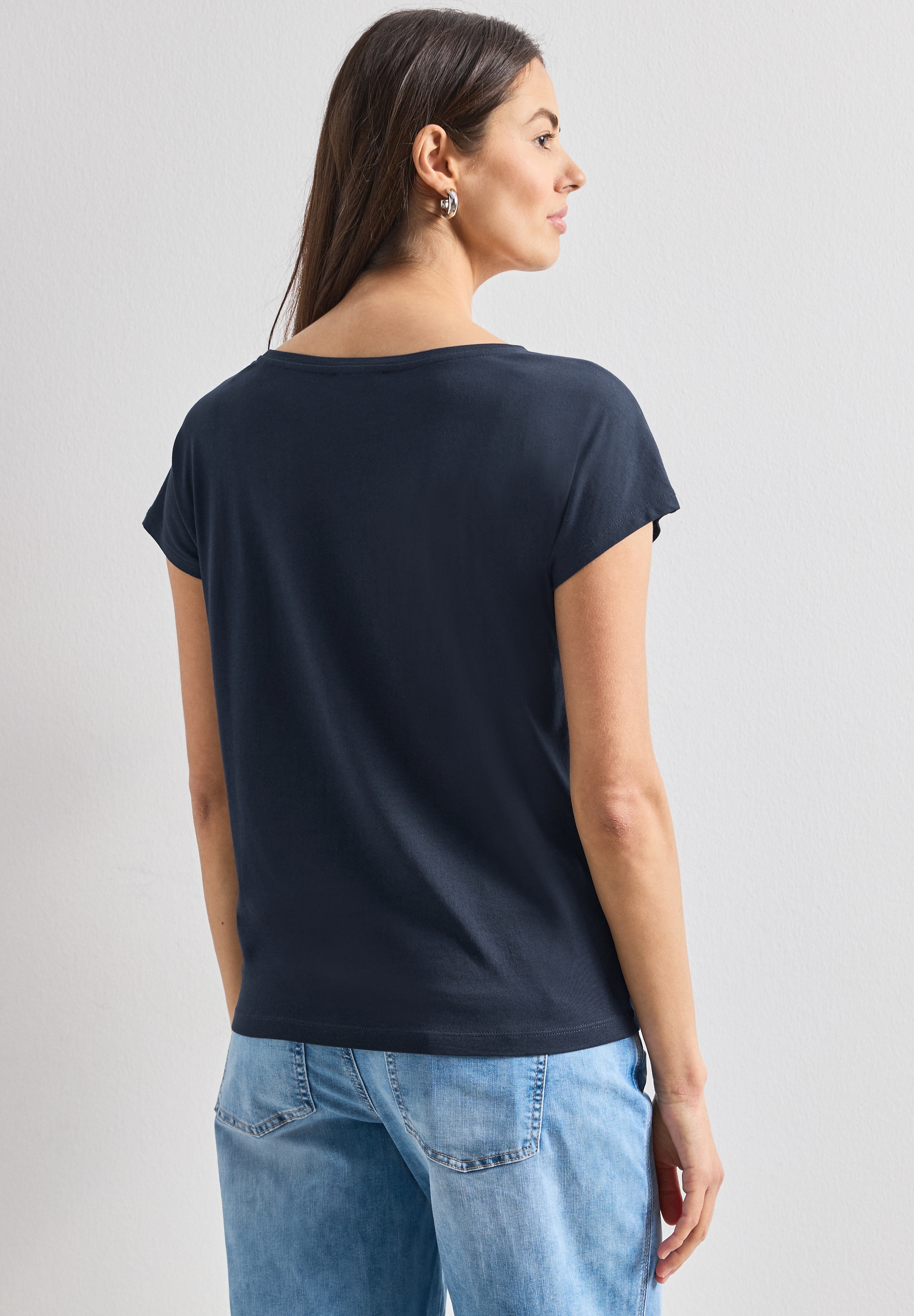 STREET ONE T-Shirt aus softem Materialmix