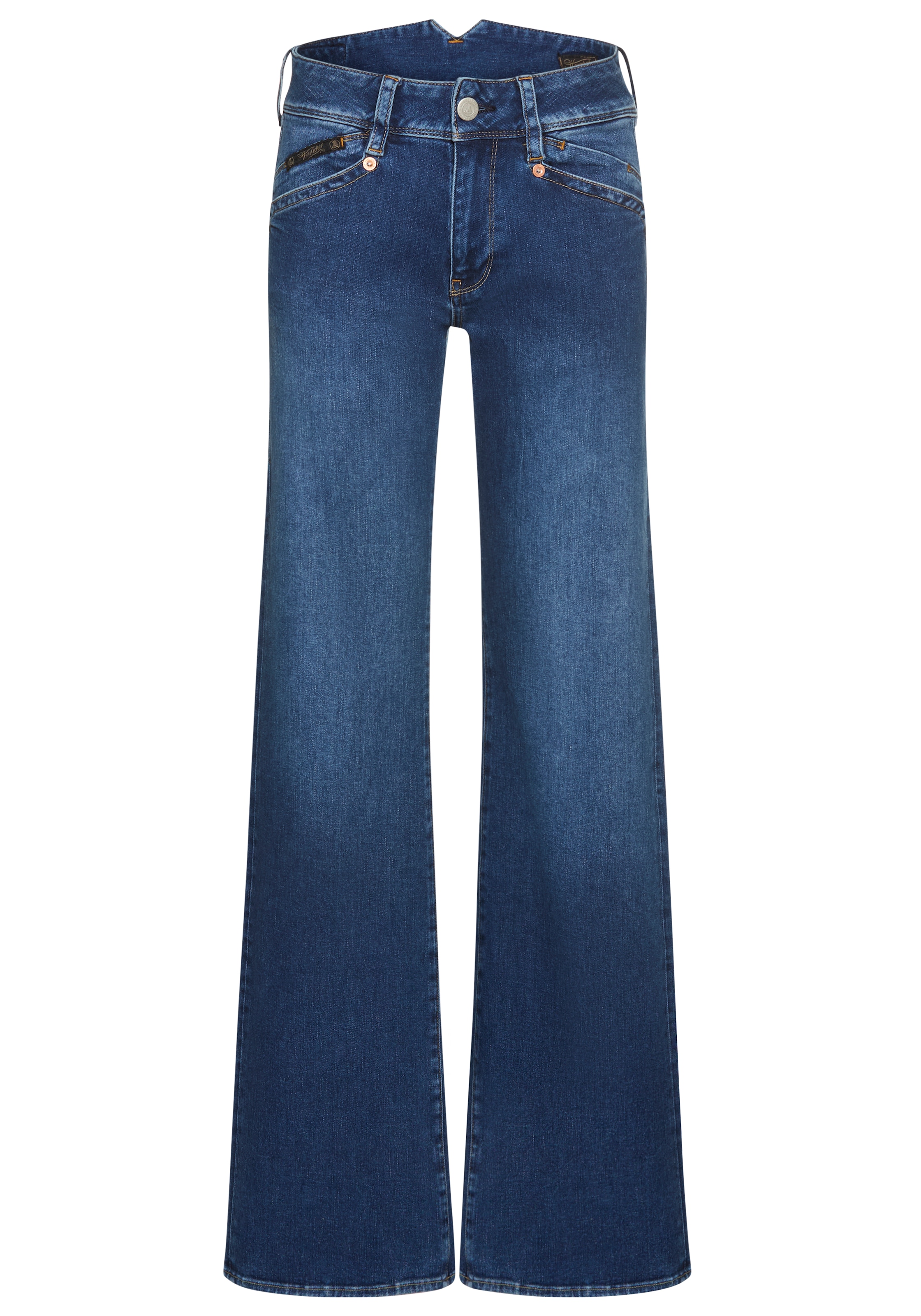 Herrlicher Straight-Jeans »Prime New Denim Cashmere Touch«, mit hoher Leibhöhe