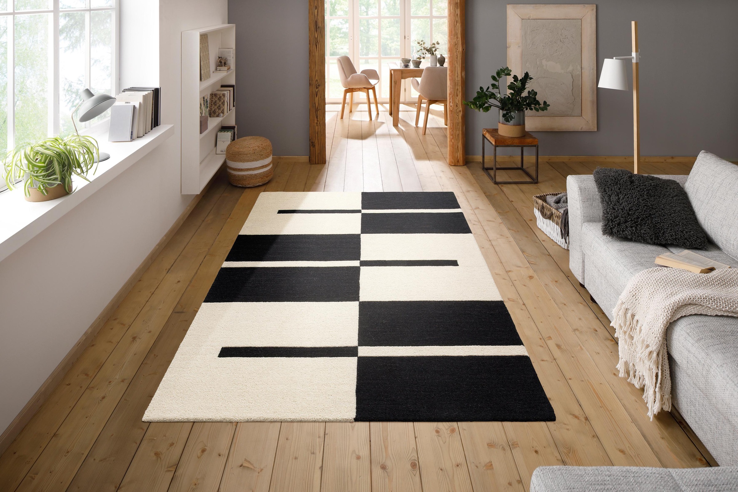 Theko Exklusiv Wollteppich »Anisa«, rechteckig, 14 mm Höhe, reine Wolle