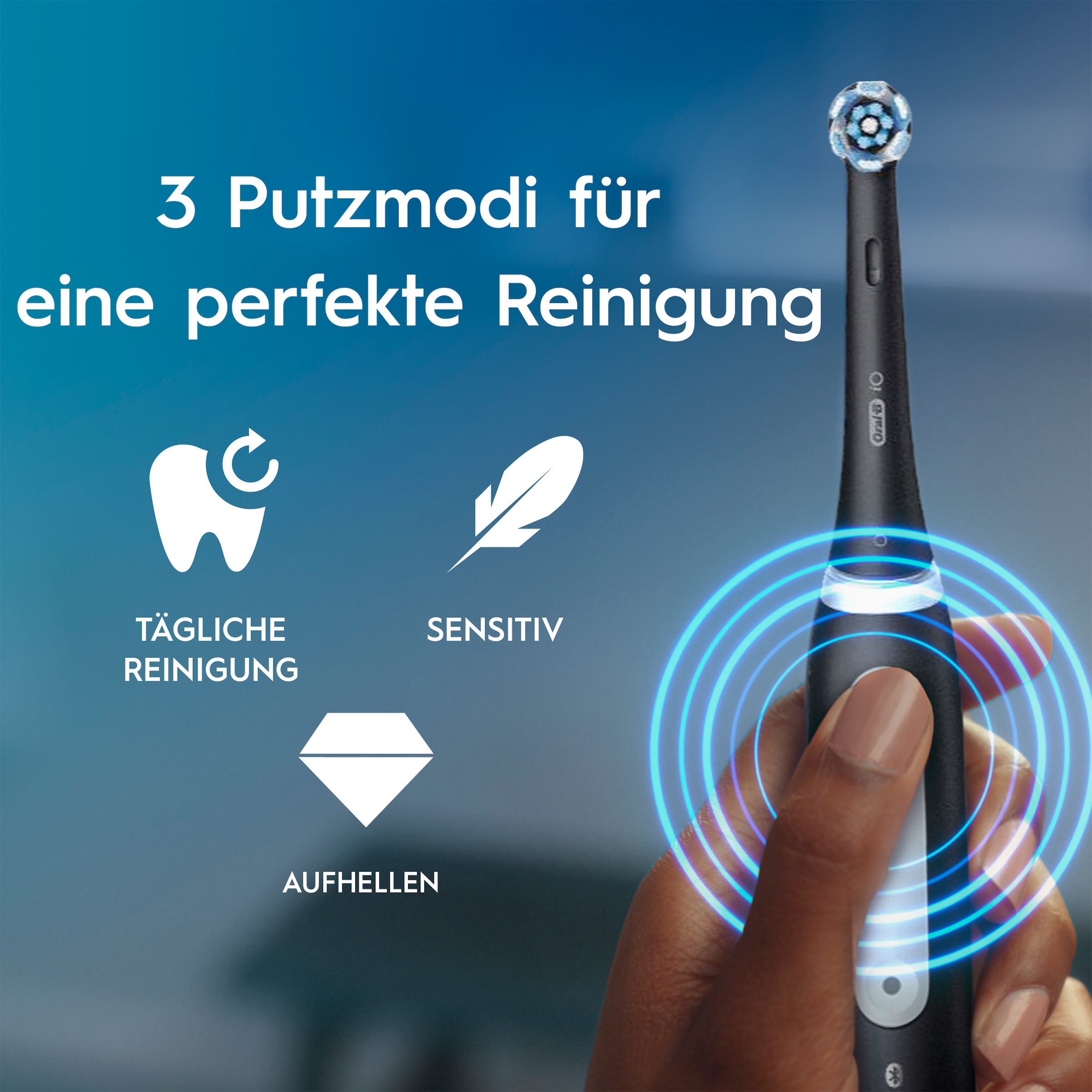Oral-B Elektrische Zahnbürste »iO Series 3«, 3 St. Aufsteckbürsten, Geschenkedition, Magnet-Technologie, Reise-Etui