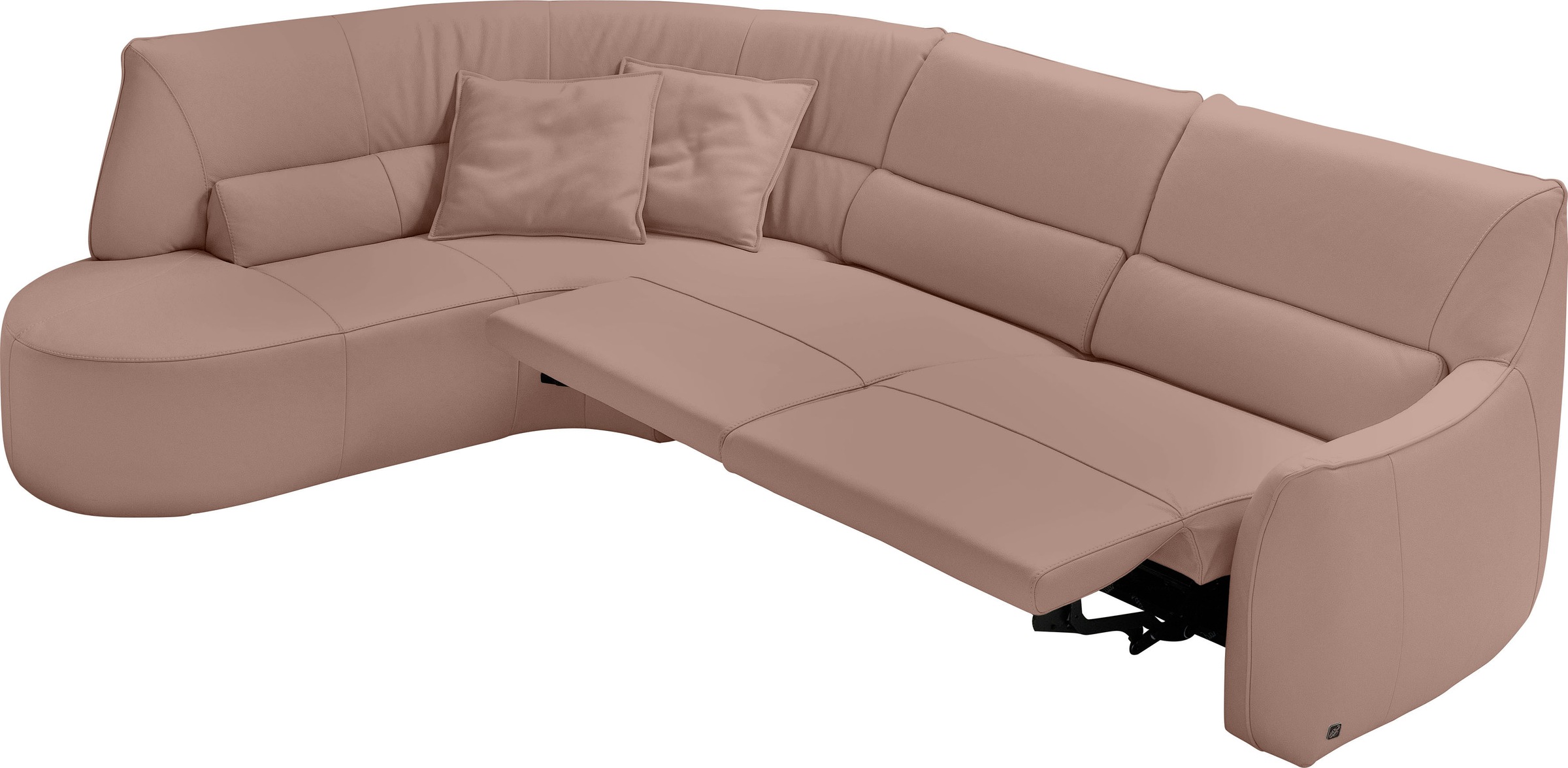 Thumbnail - Egoitaliano Ecksofa "Puffy, extravagant & edel, Retro Designsofa, hoher Sitzkomfort, L-Form" mit Ottomane, wahlweise mit...