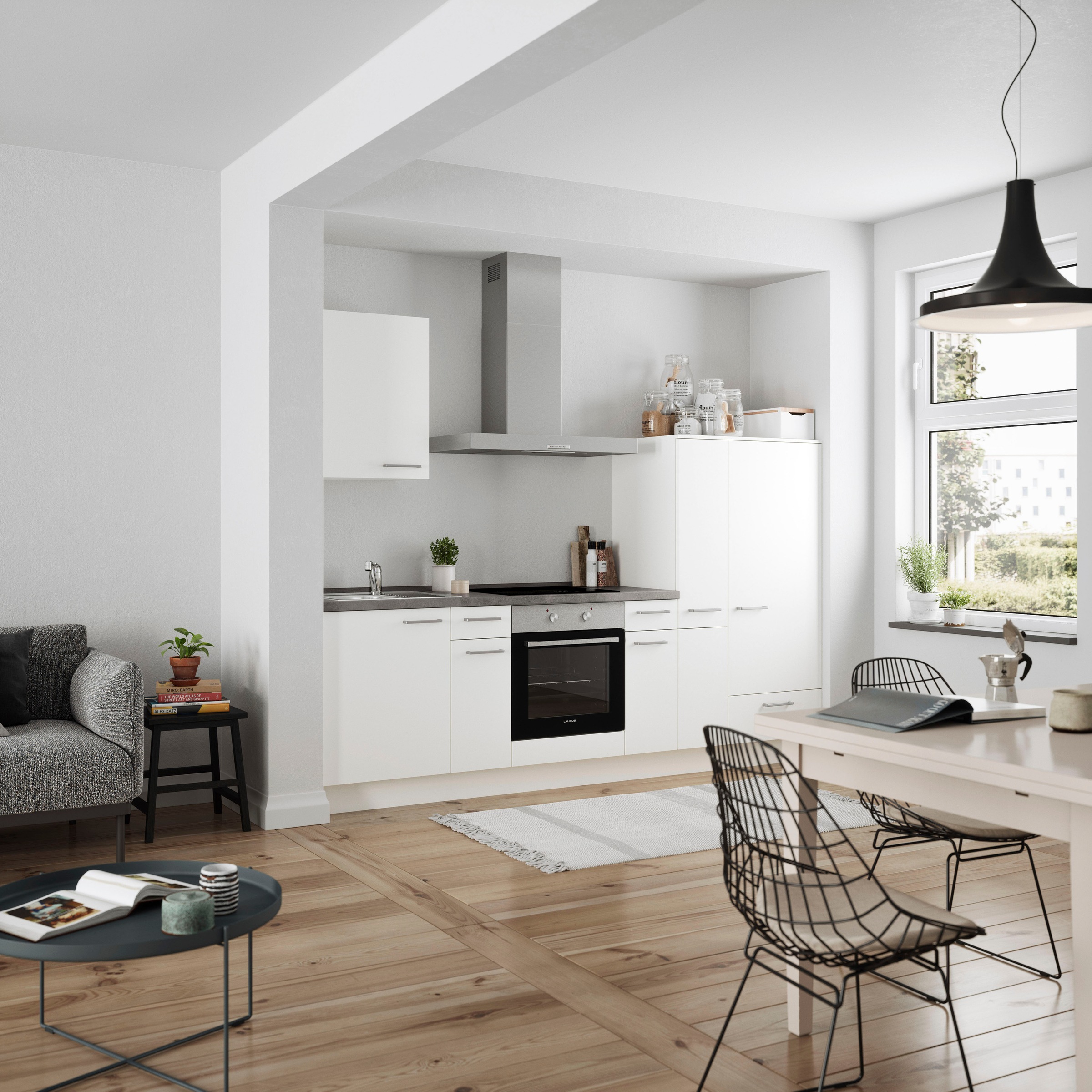 nobilia® Küchenzeile »"Touch I"«, vormontiert, Ausrichtung wählbar, Breite 270 cm, wahlw. mit E-Geräten