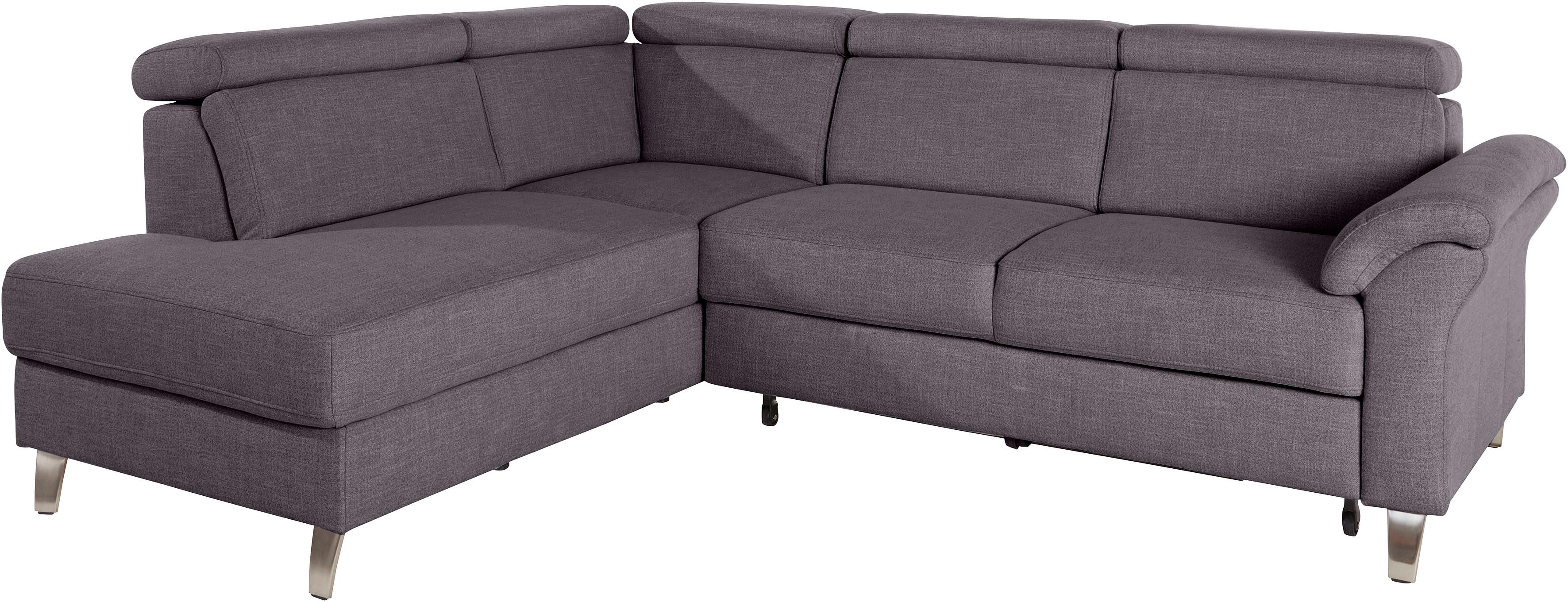 sit&more Ecksofa "Arngast L-Form" inklusive Kopfteilverstellung und Federkern