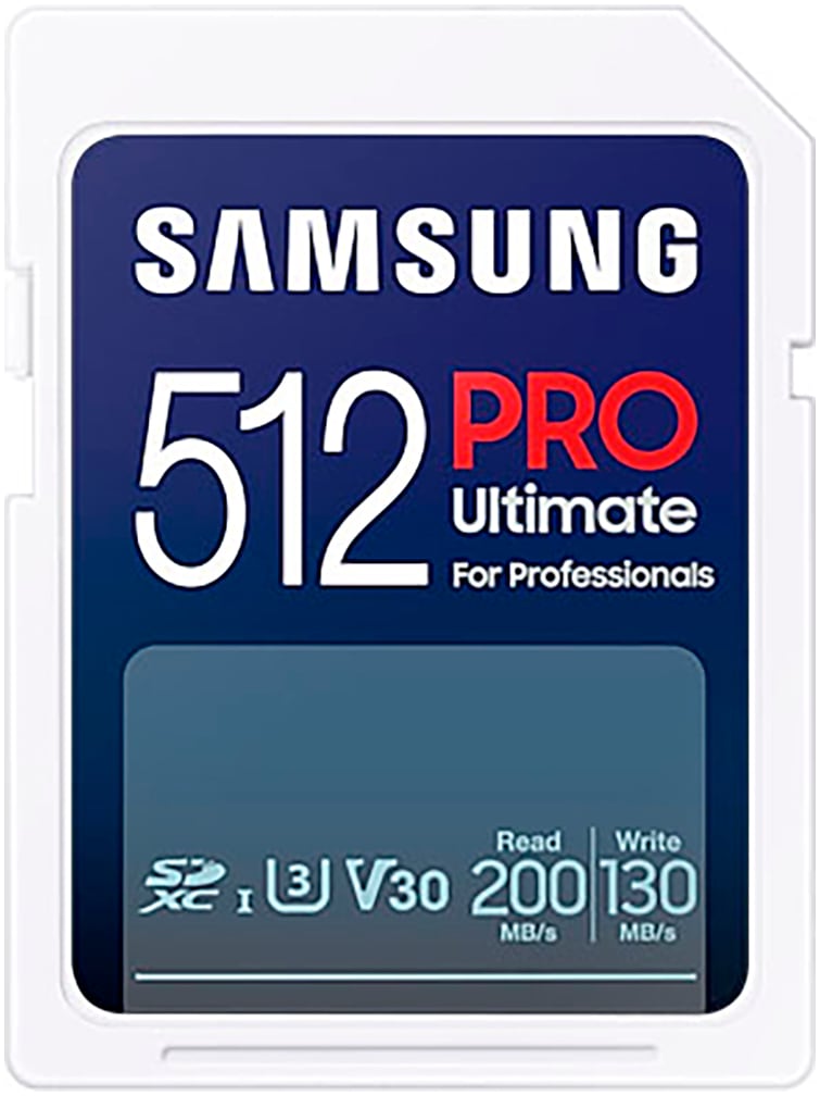 Samsung Speicherkarte »SD PRO Ultimate + USB Adapter«, (Video Speed Class 30 (V30)/UHS Speed Class 3 (U3) 200 MB/s Lesegeschwindigkeit)