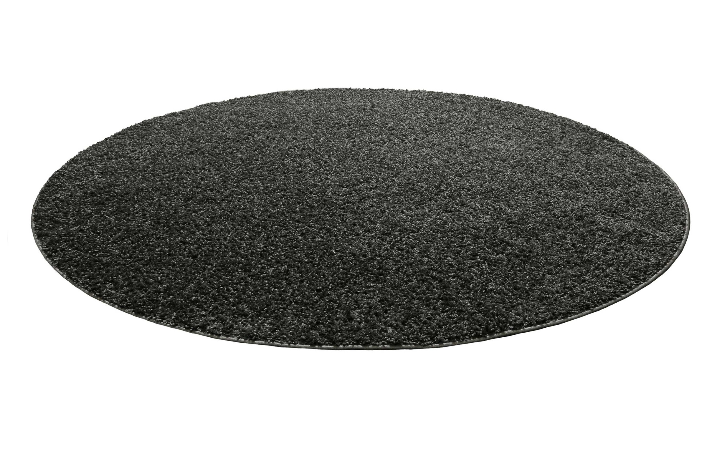 Homie Living Teppich "Gino" rund 30 mm Höhe Hochflor, gewebt, weich, uni, W günstig online kaufen