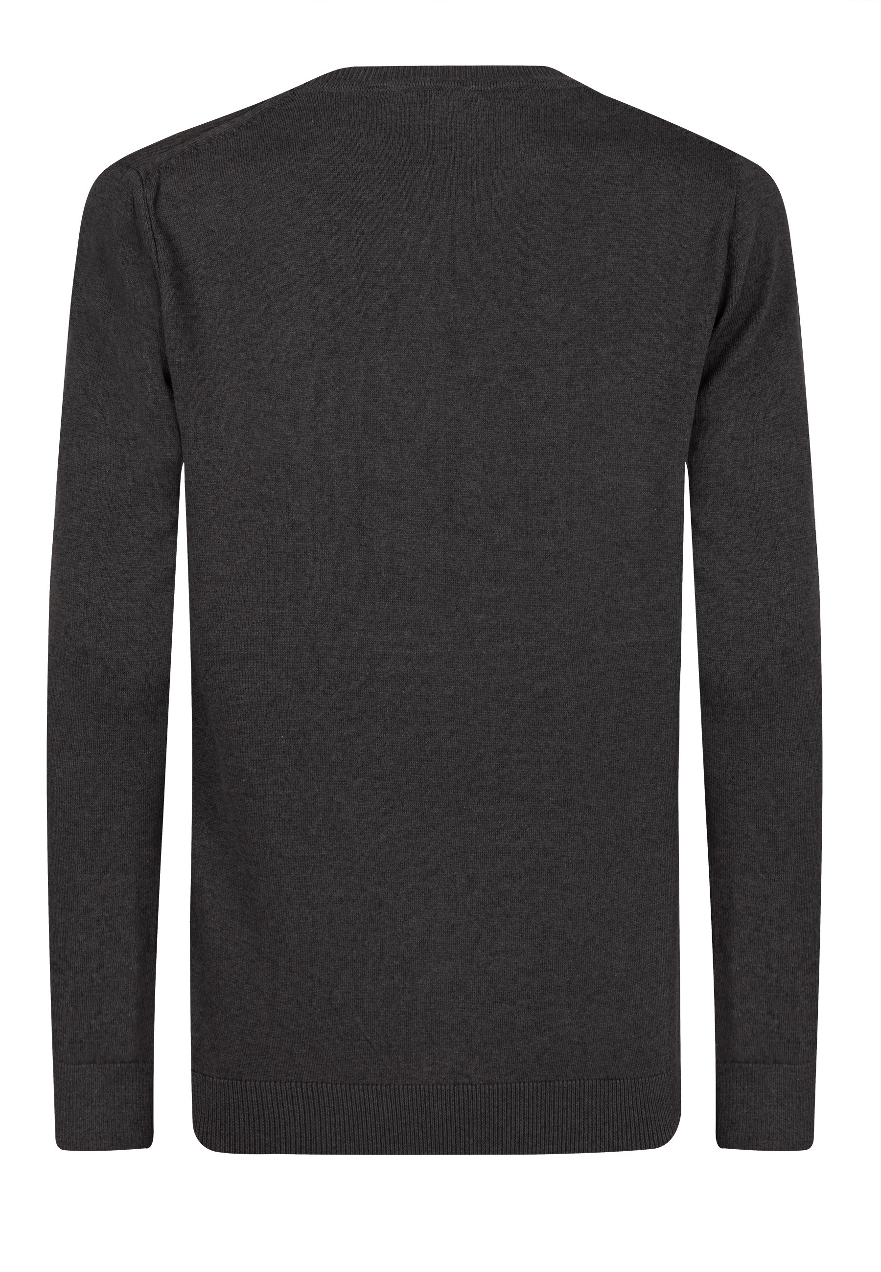 Rundhalspullover FELIX HARDY "Pullover mit Rundhalsausschnitt", Herren, Gr. L, anthrazit, 100% Baumwolle, Pullover Rundhalspullover 3