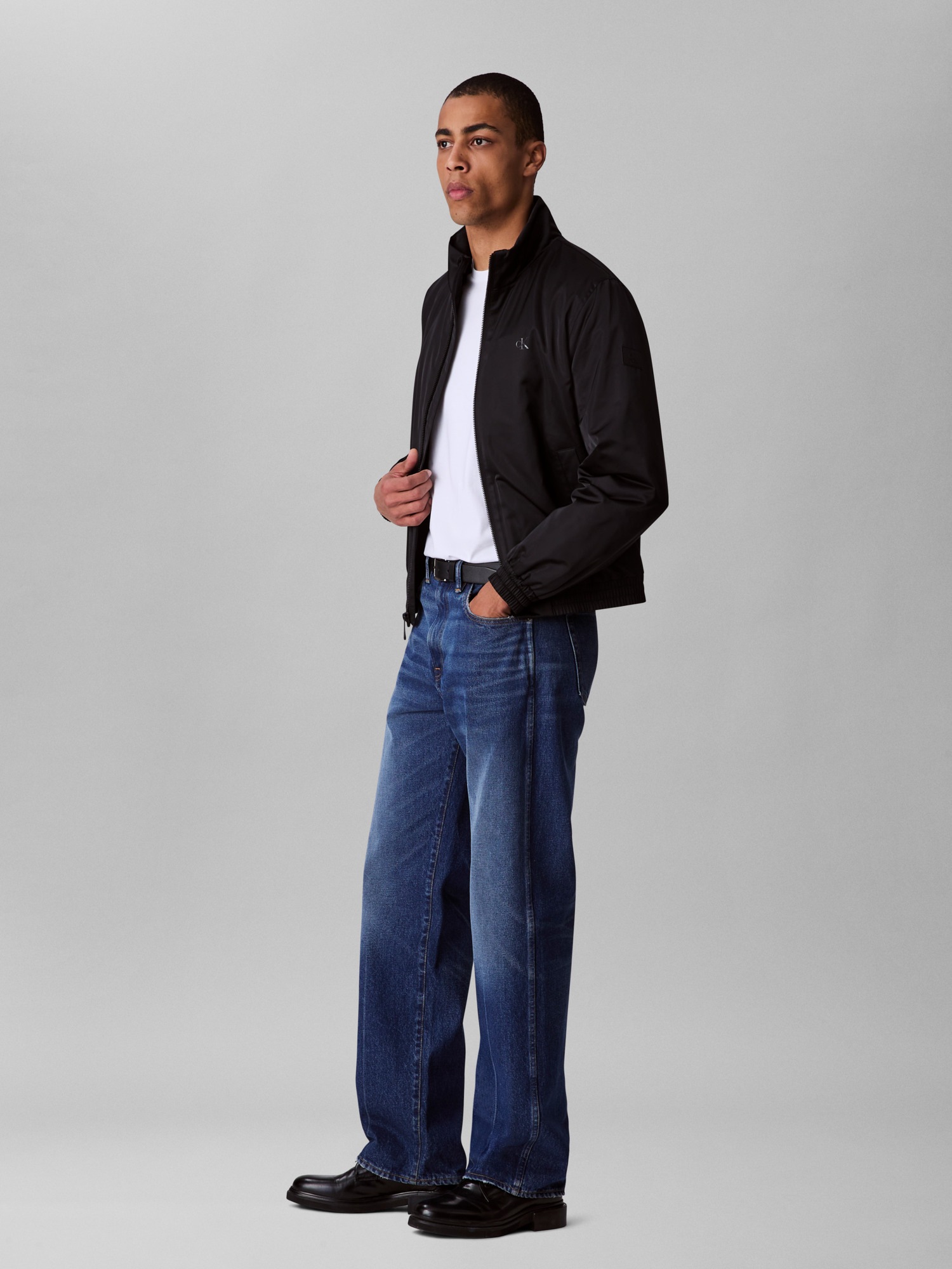 Calvin Klein Jeans Bomberjacke »LS PADDED HARRINGTON JACKET«, ohne Kapuze, Mit Rundhalsausschnitt mit Stehkragen
