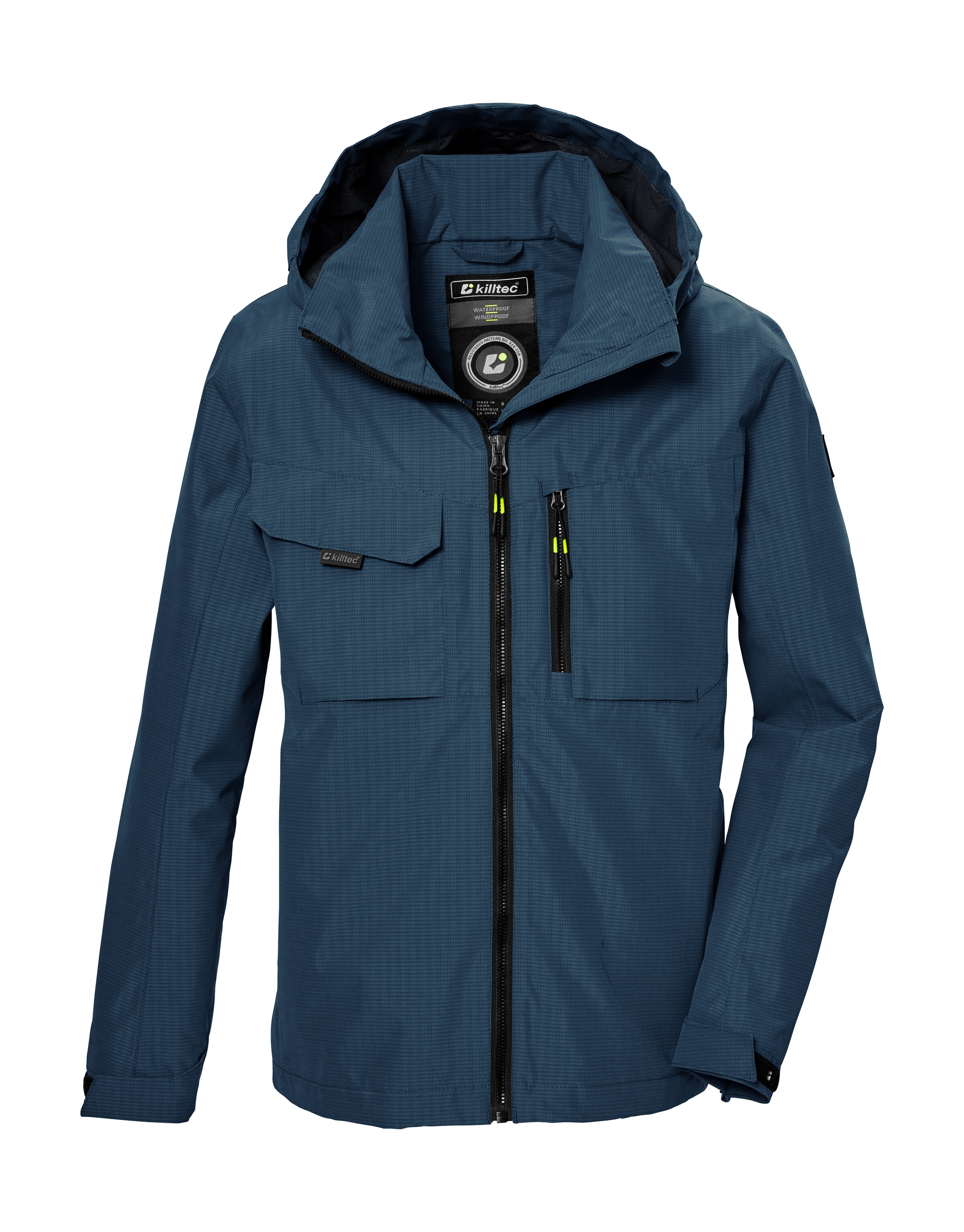 Killtec Funktionsjacke "KOS 140 BYS JCKT" Wasserdichte Kids-Jacke mit verstellbarer Kapuze und Saum