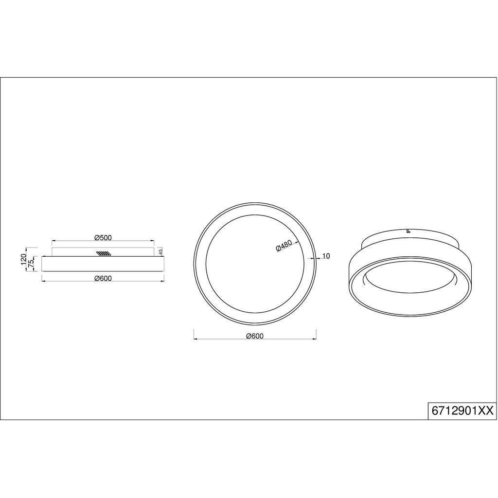 TRIO Leuchten LED Deckenleuchte »GIRONA«, mit Fernbedienung, Nachtlicht, Memory Funktion  und integr. Dimmer