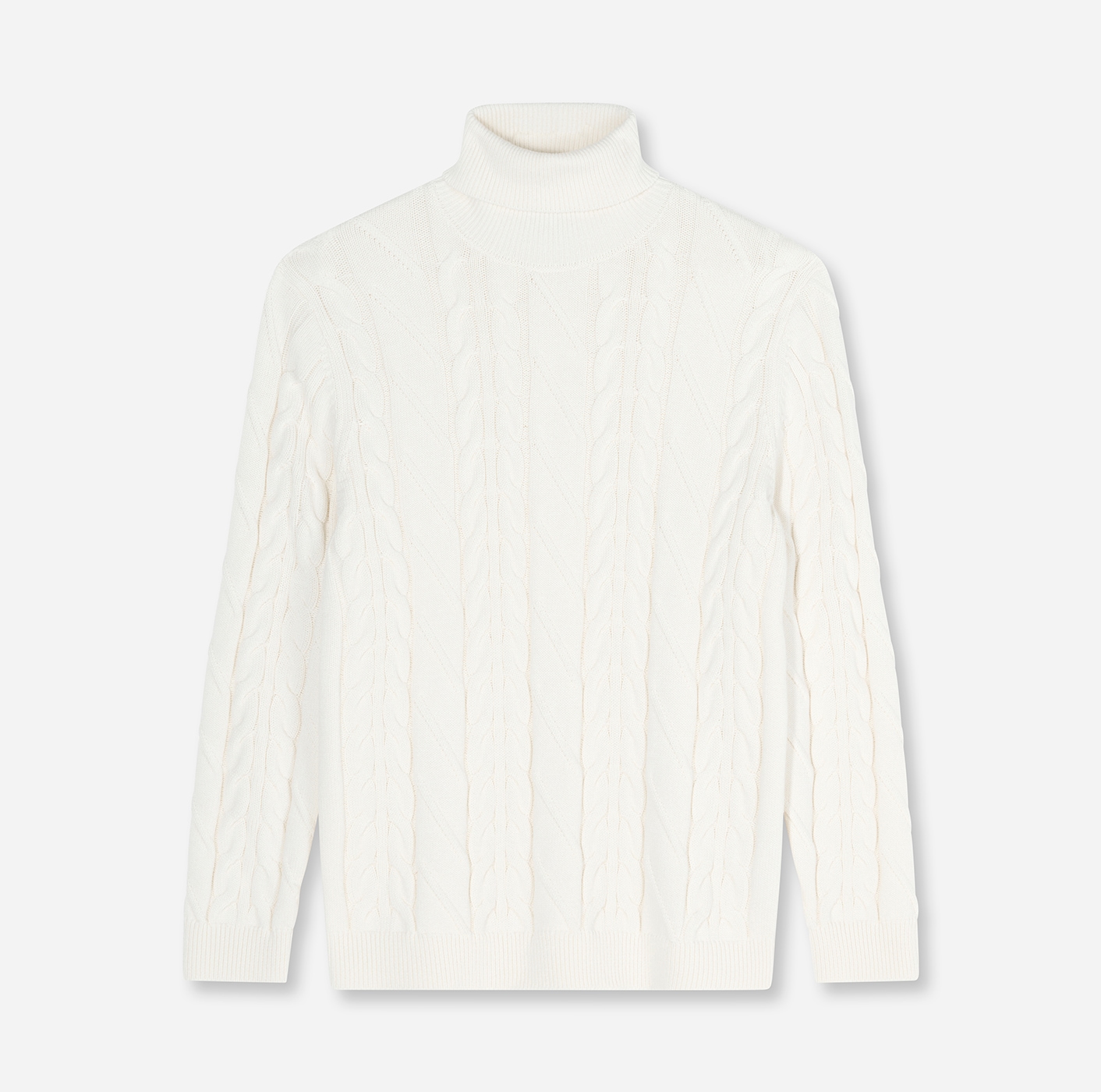 OLYMP Rollkragenpullover »Casual« regular fit, mit Wollanteil, Zopfmuster