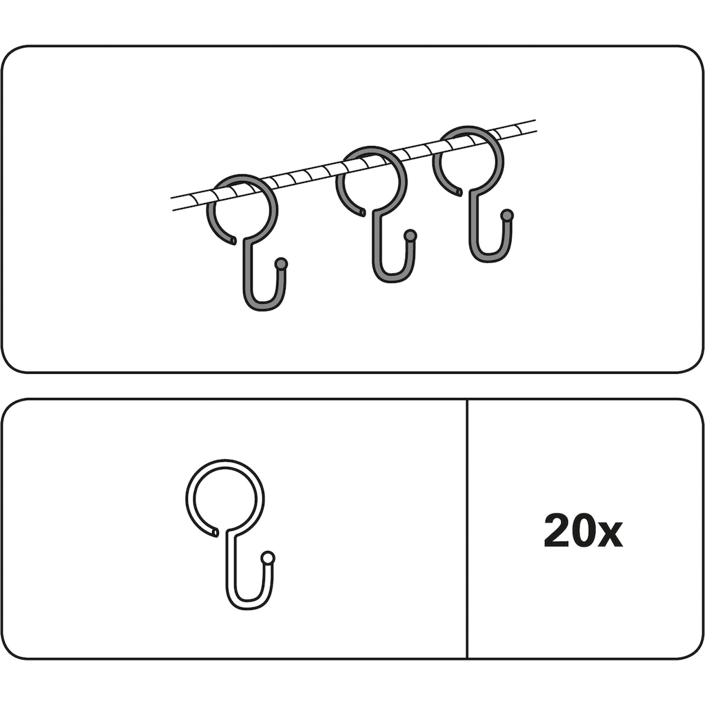 GARDINIA Seilklammern, (Set, 20 St.)