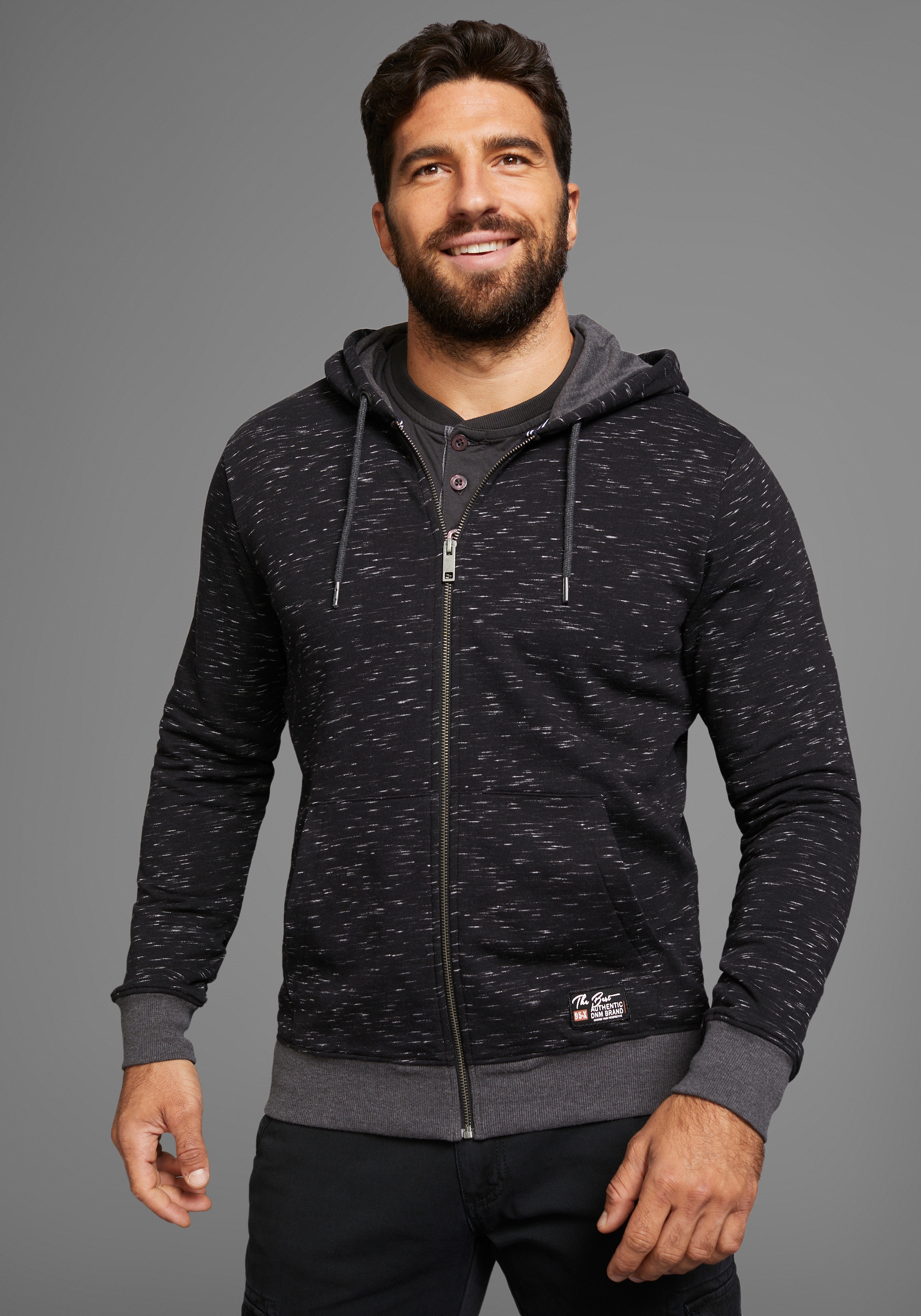 Mans World Kapuzensweatjacke, mit Logo auf der Brust - NEUE KOLLEKTION