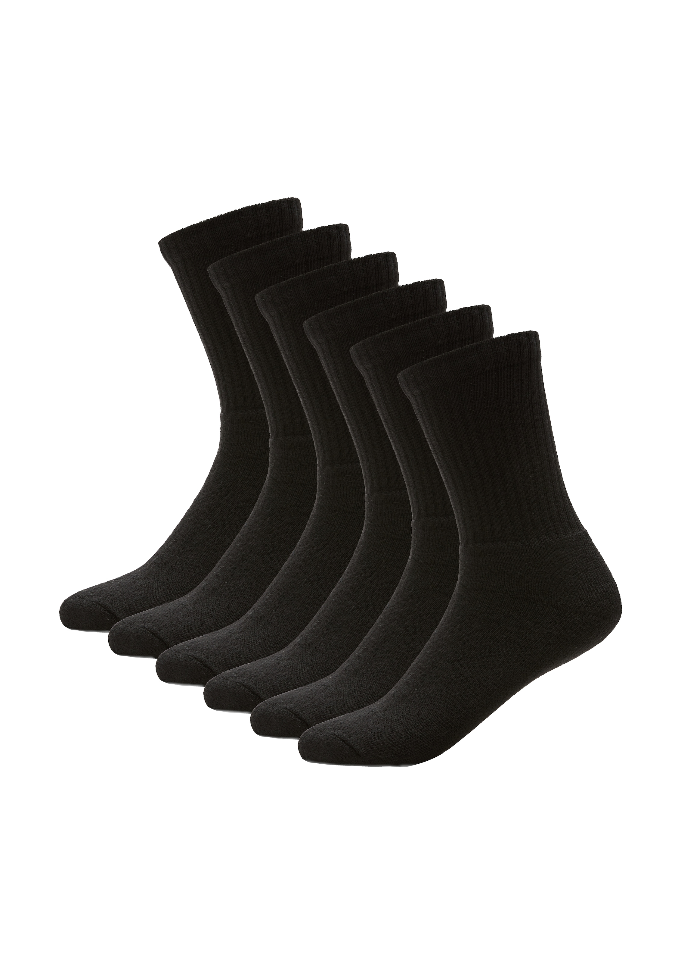 s.Oliver Sportsocken »essentials«, (6 Paar), elastischer, druckfreier Bund