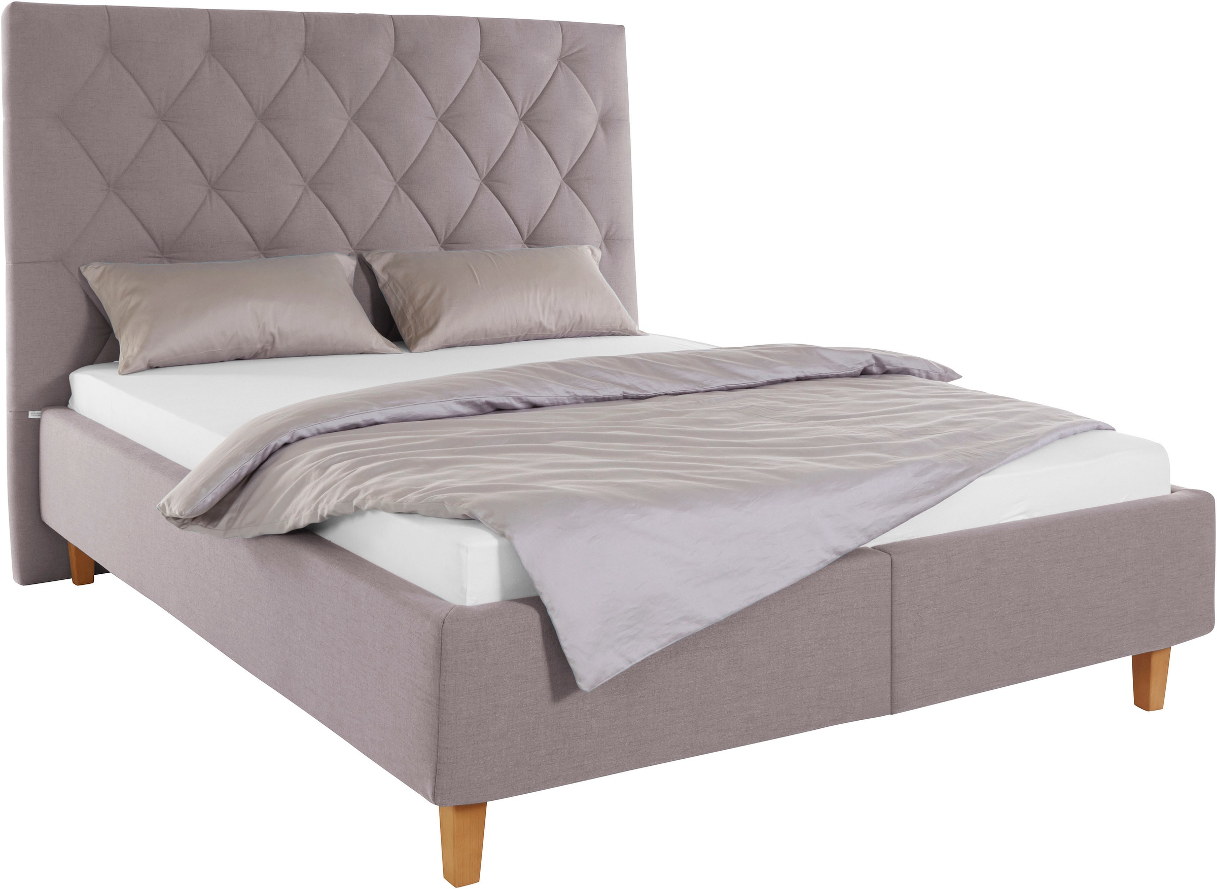 Home affaire Polsterbett "Sunley 140", Kreuzsteppung, Kopfteilhöhe 142 cm, günstig online kaufen