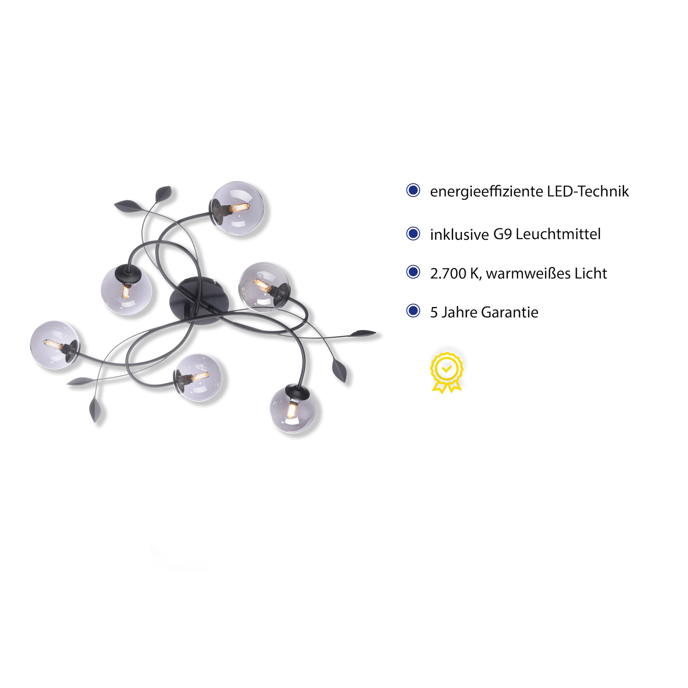 Paul Neuhaus LED Deckenleuchte | flammig-flammig, LED »WIDOW«, BAUR 6