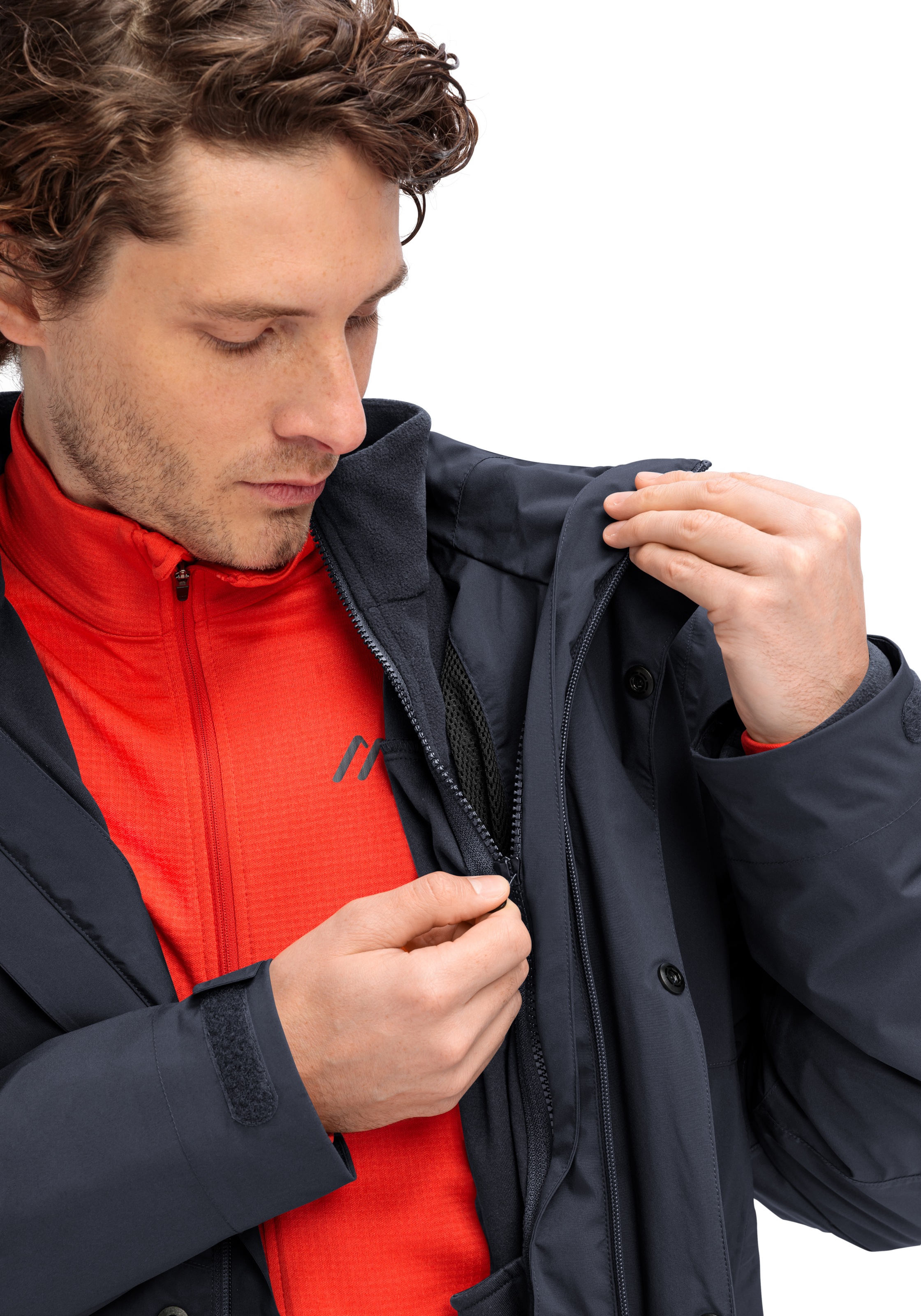 Maier Sports Regenjacke "Metor 3in1 M" warme Herren Jacke mit Kapuze, Winte günstig online kaufen